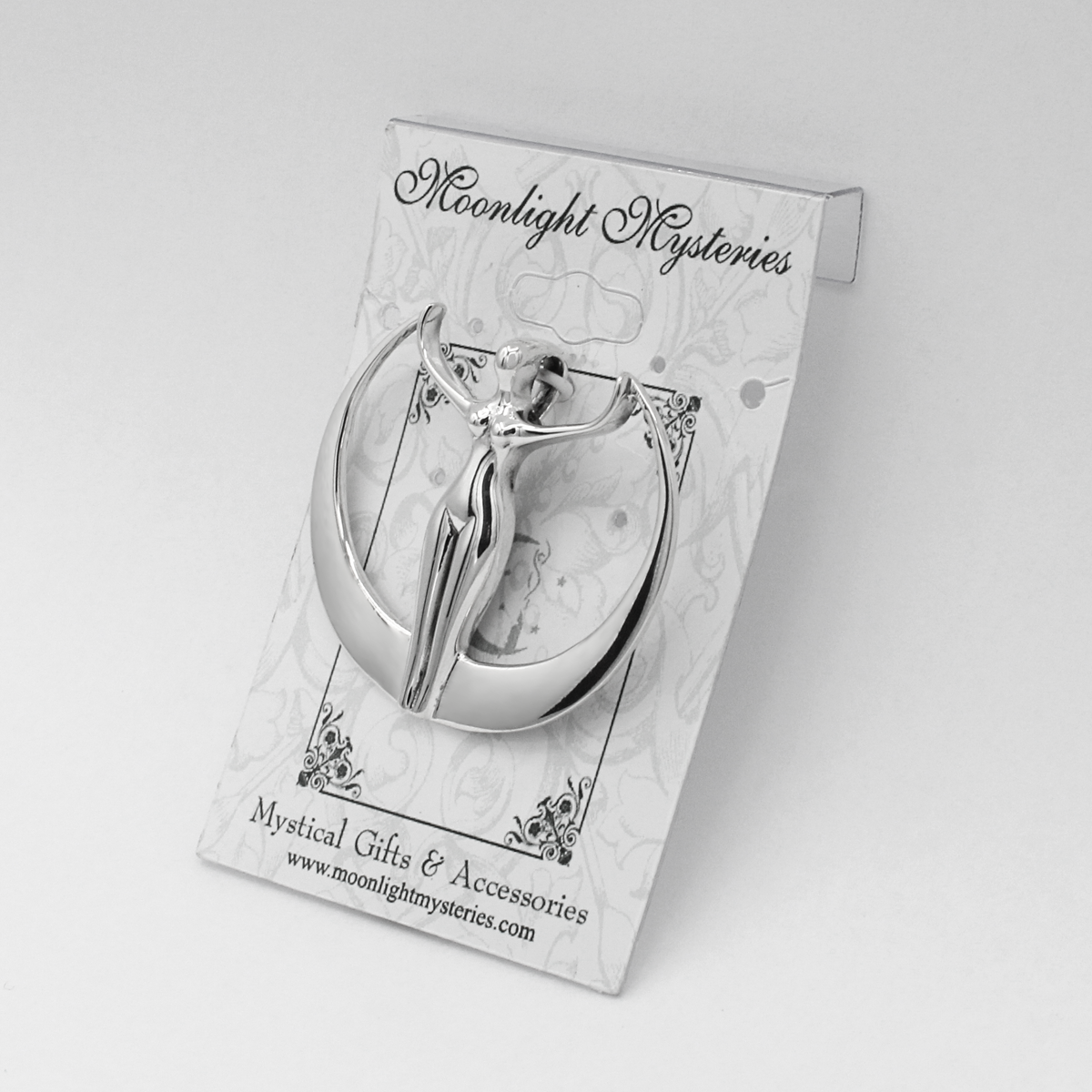 Moon Goddess | Wiccan Necklace Pendant | Sterling Silver Pagan Jewelry