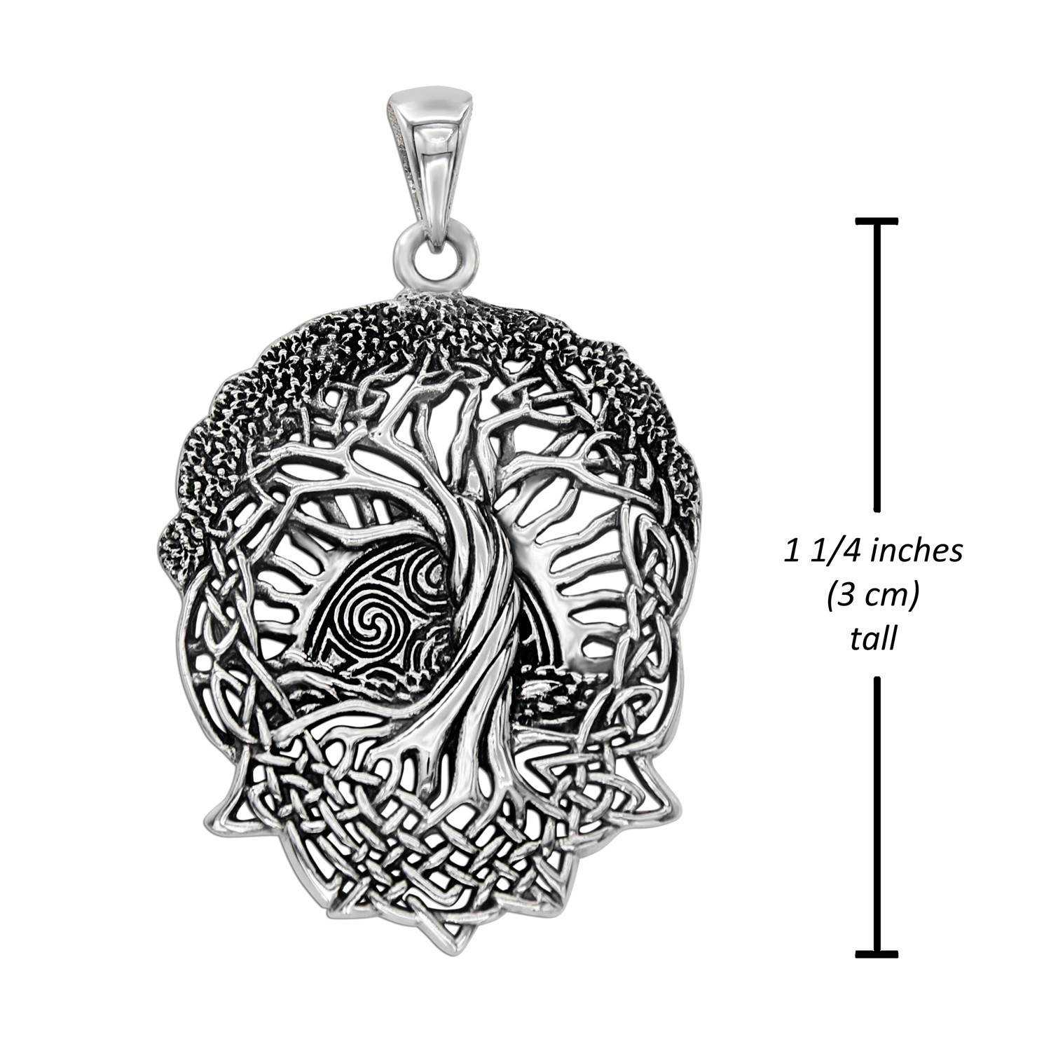 Celtic Sunrise Necklace Showcasing a Silver Tree of Life Amulet