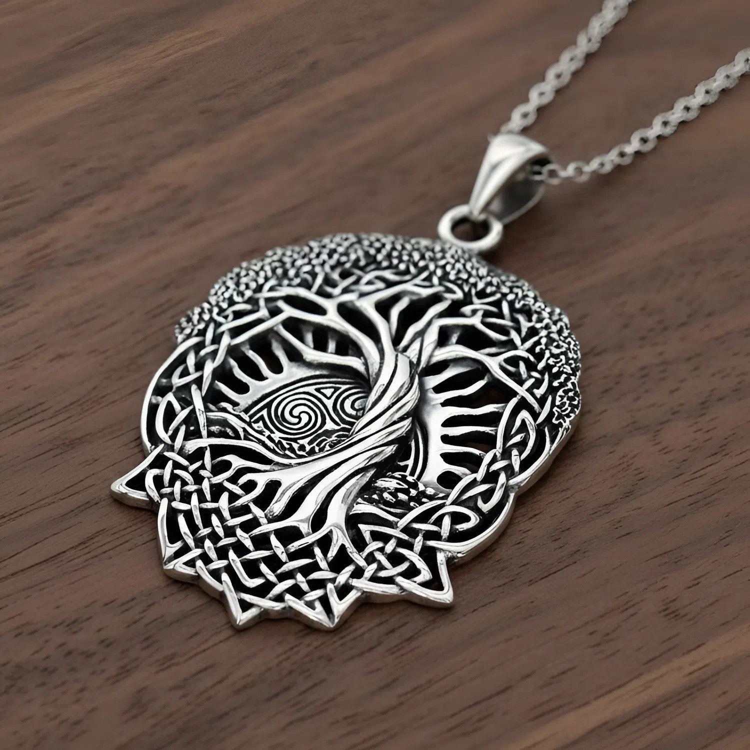 Tree of Life Pendant - Sterling Silver Celtic Knot Jewelry