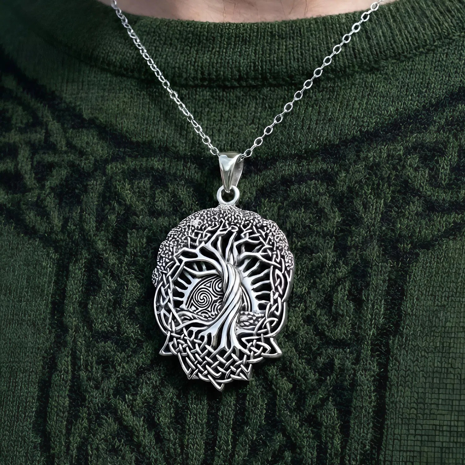 Tree of Life Pendant - Sterling Silver Celtic Knot Jewelry