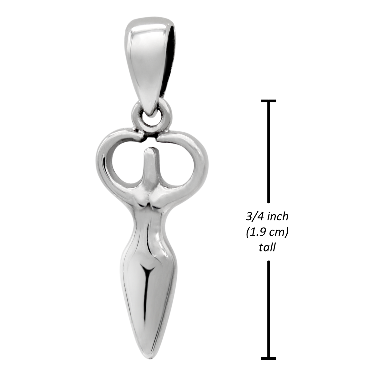 The Witches Goddess | Wiccan Pendant Necklace | Tiny Pagan Jewelry in Sterling Silver