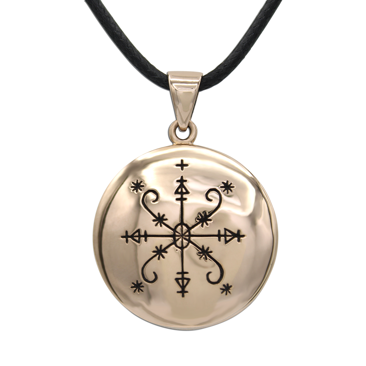 Met Kalfou Voodoo Veve Pendant Necklace - Bronze Amulet Jewelry