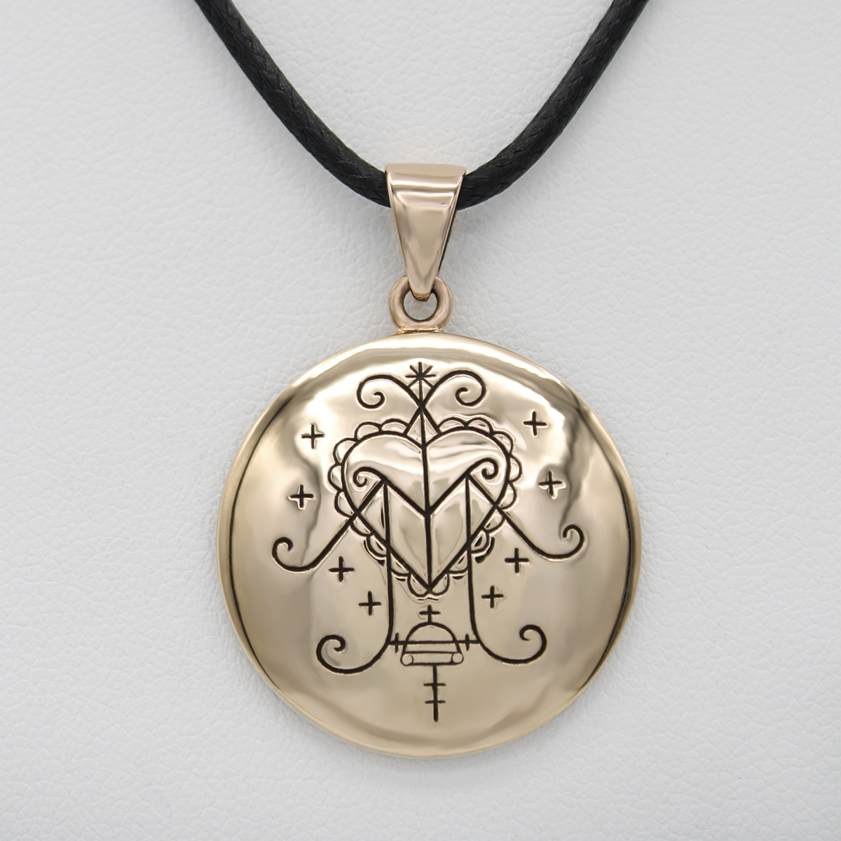 Voodoo Ezili Freda Veve Necklace: Bronze Amulet
