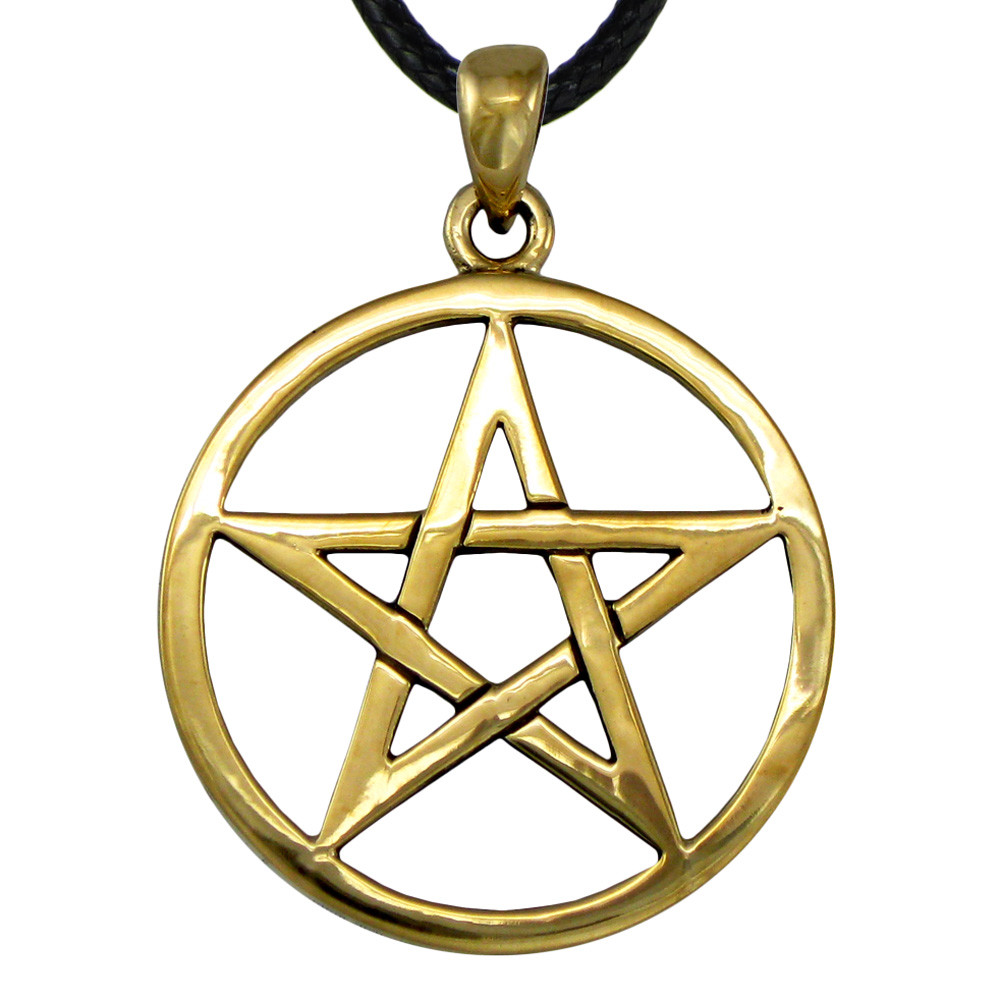 Pagan Jewelry : Bronze Pentacle Pendant