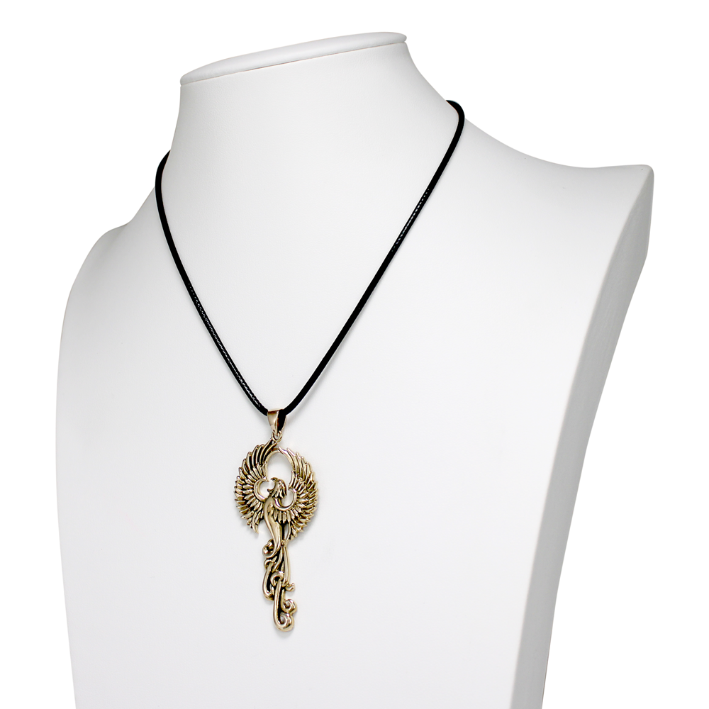 Sterling Silver Phoenix | Totem Pendant Necklace | Spirit Animal Jewelry | Bronze