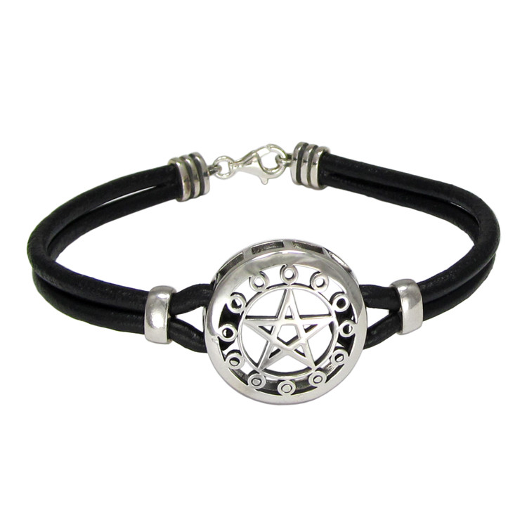 Witchcraft Jewelry Sterling Silver Leather Bracelet