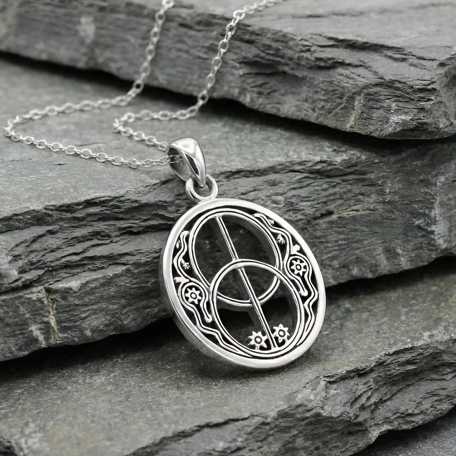 Chalice Well Pendant Necklace | Pagan Jewelry in Sterling Silver Chalice Well Pendant Necklace | Pagan Jewelry in Sterling Silver