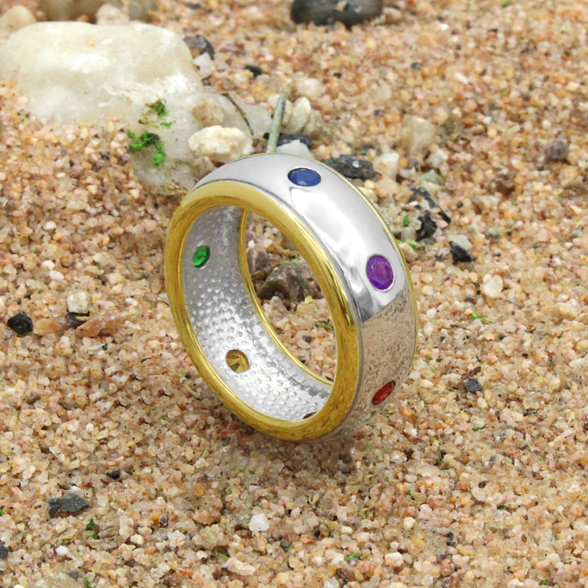 Sterling Silver Chakra Ring | Wiccan Gifts & Pagan New Age Jewelry