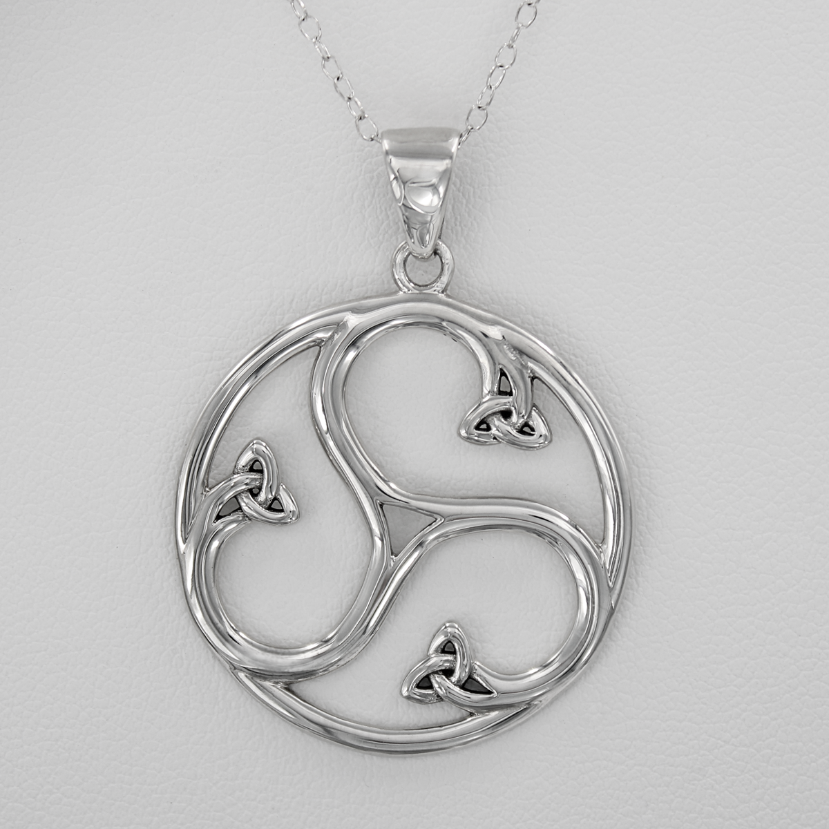 Celtic Pagan Jewelry Druid Triskelle Pendant - Spiral Charm Necklace