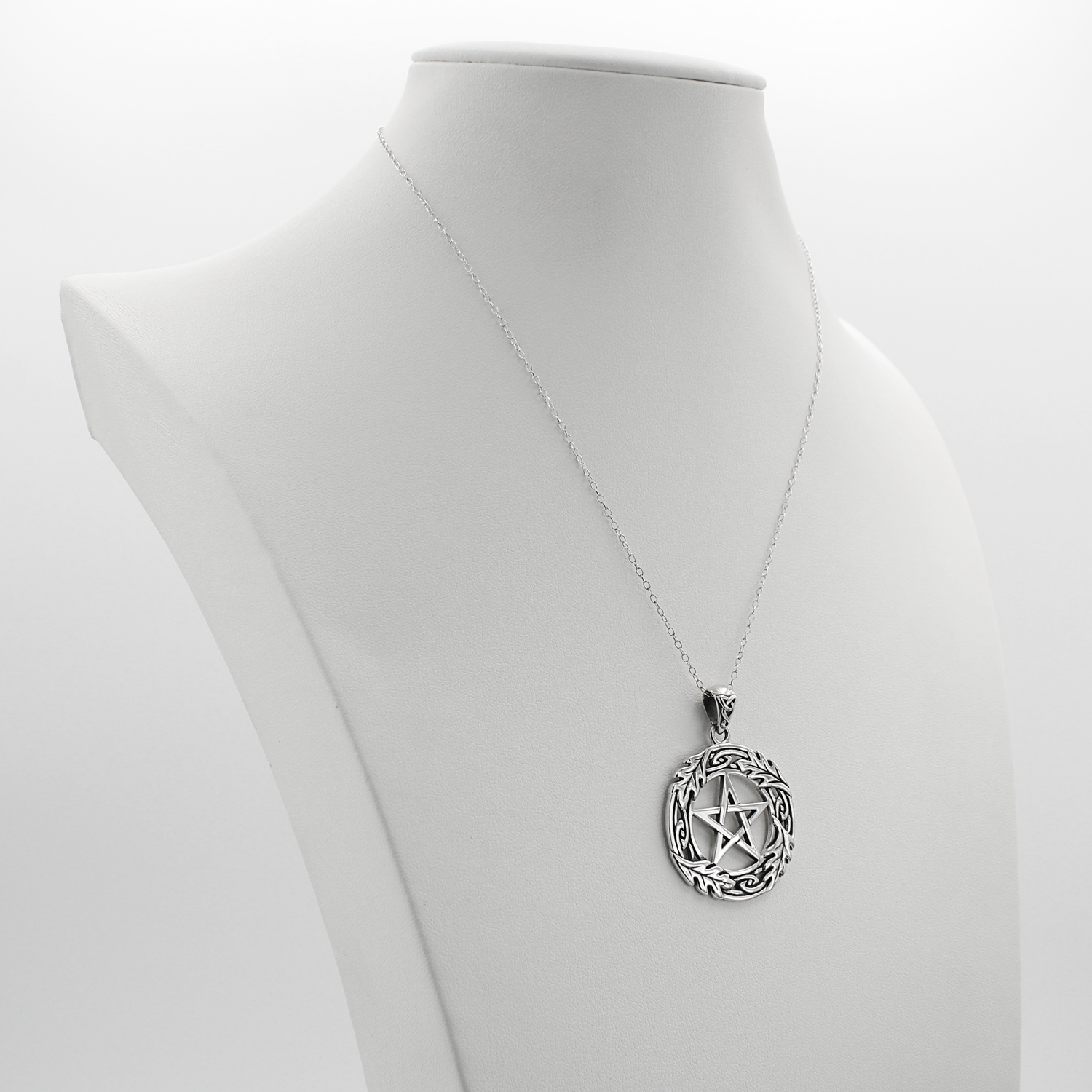 Oak Leaf Pentacle Jewelry Wicca Celtic Pagan God Oak King Pendant Necklace