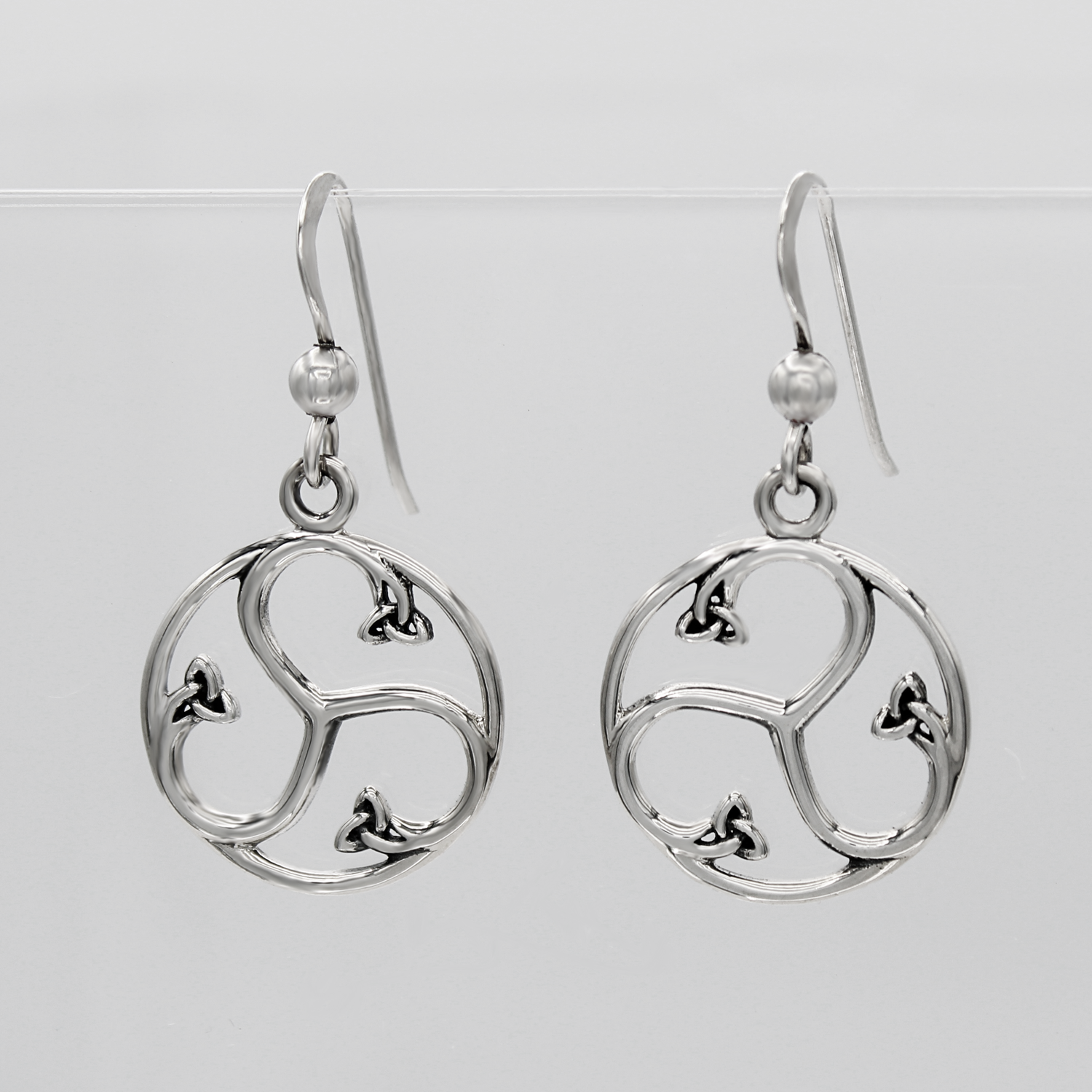 Spiritual Celtic Triskele Earrings | Handmade | Druid Spiral Accessories | Celtic Pagan Jewelry & Gifts