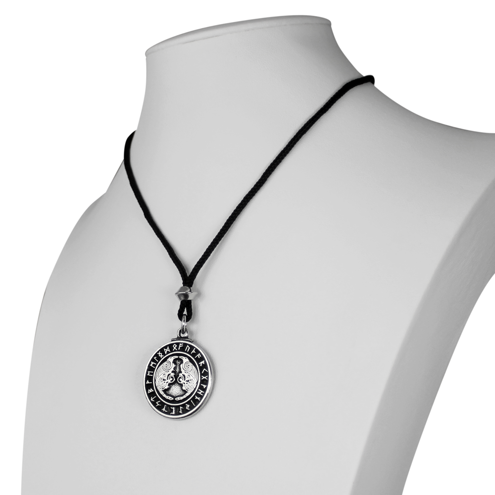 Odin's Ravens Huginn and Muninn Necklace Pendant Viking Jewelry