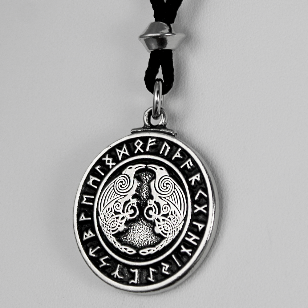 Odin's Ravens Norse Viking Jewelry | Norse Pagan Pendant