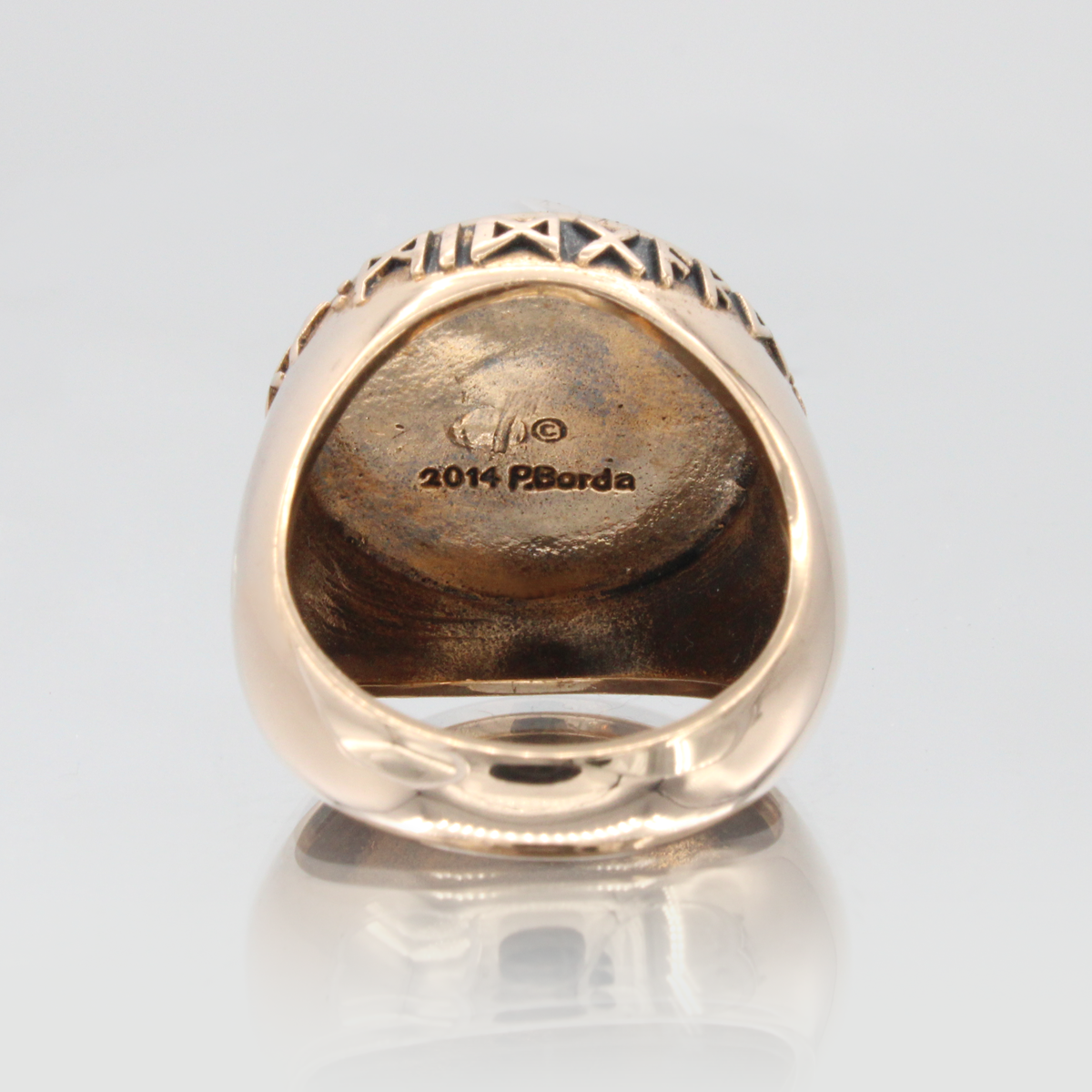 Mans Bronze Norse Pagan Thors Hammer Signet Ring For Men