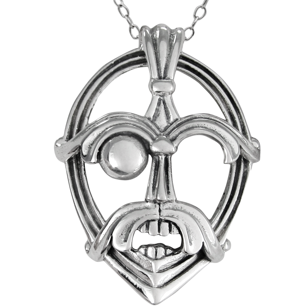 Odin Norse Pagan God Jewelry .925 Sterling Silver Necklace