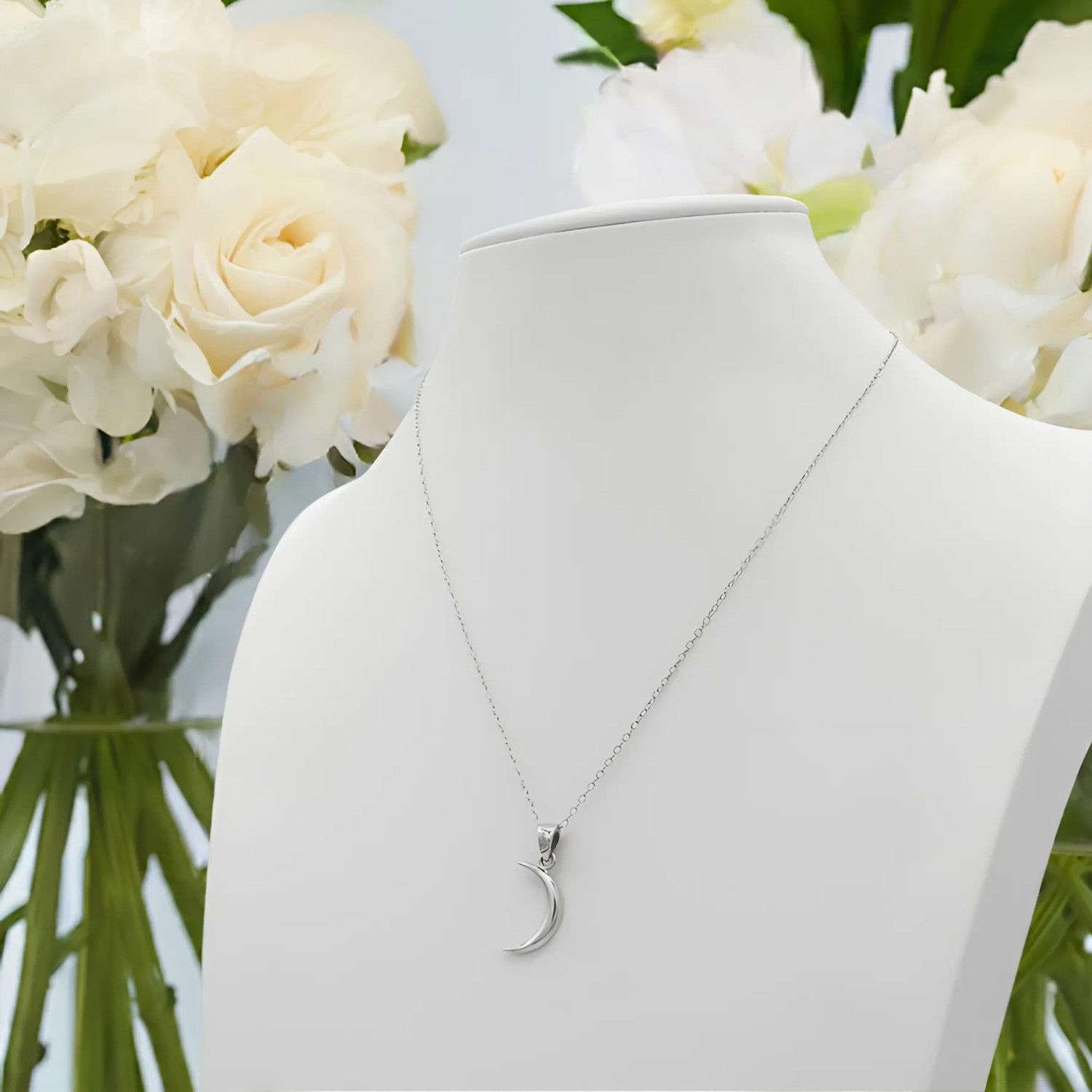 Tiny Moon Goddess Necklace, Witch jewelry, Wiccan adornment, Pagan gift, Occult, Mystical Amulet, Esoteric and Altar Jewelry