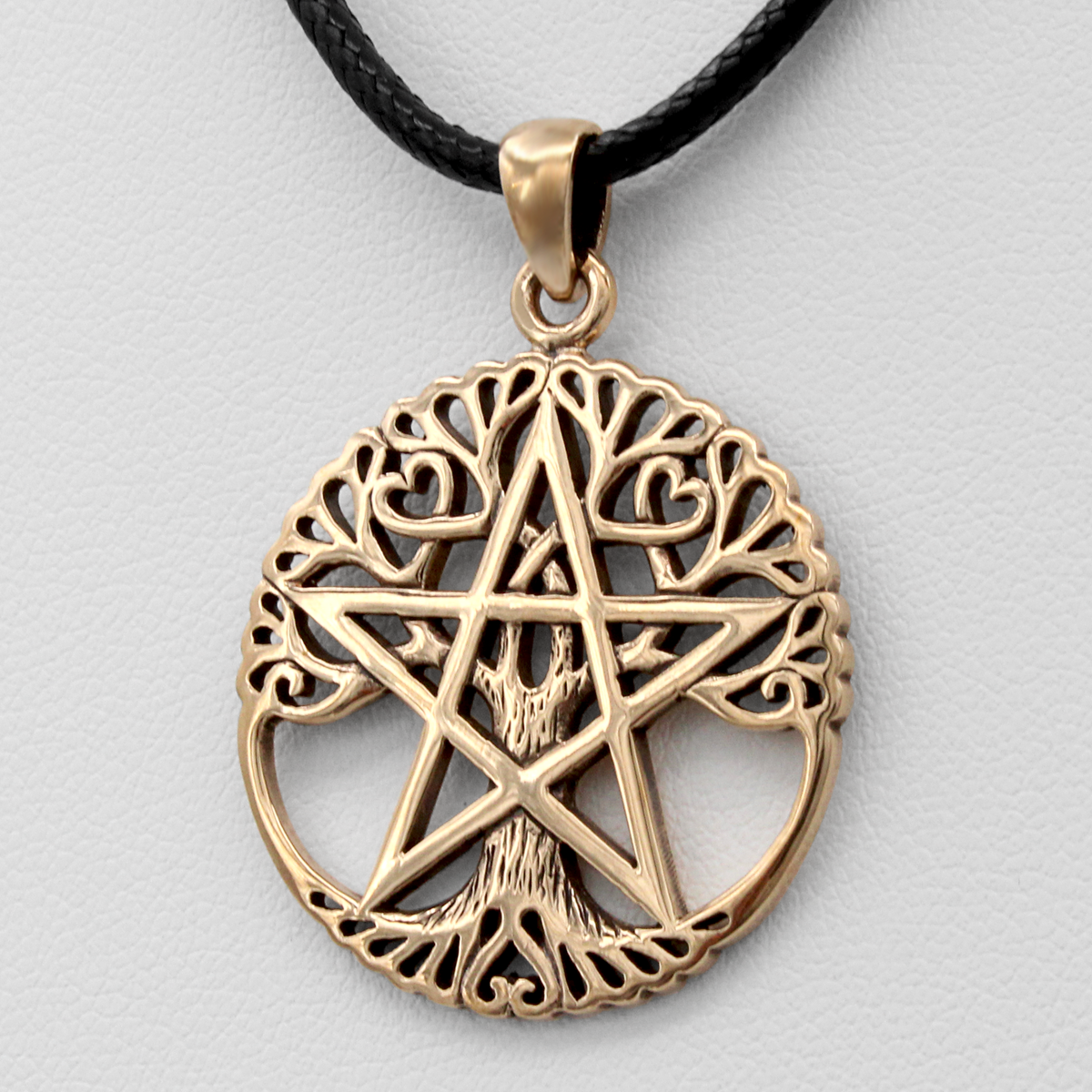 Bronze Tree Pentacle Pentagram Pendant