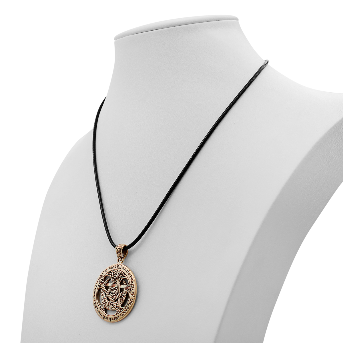 Bronze Large Moon Pentacle Pendant