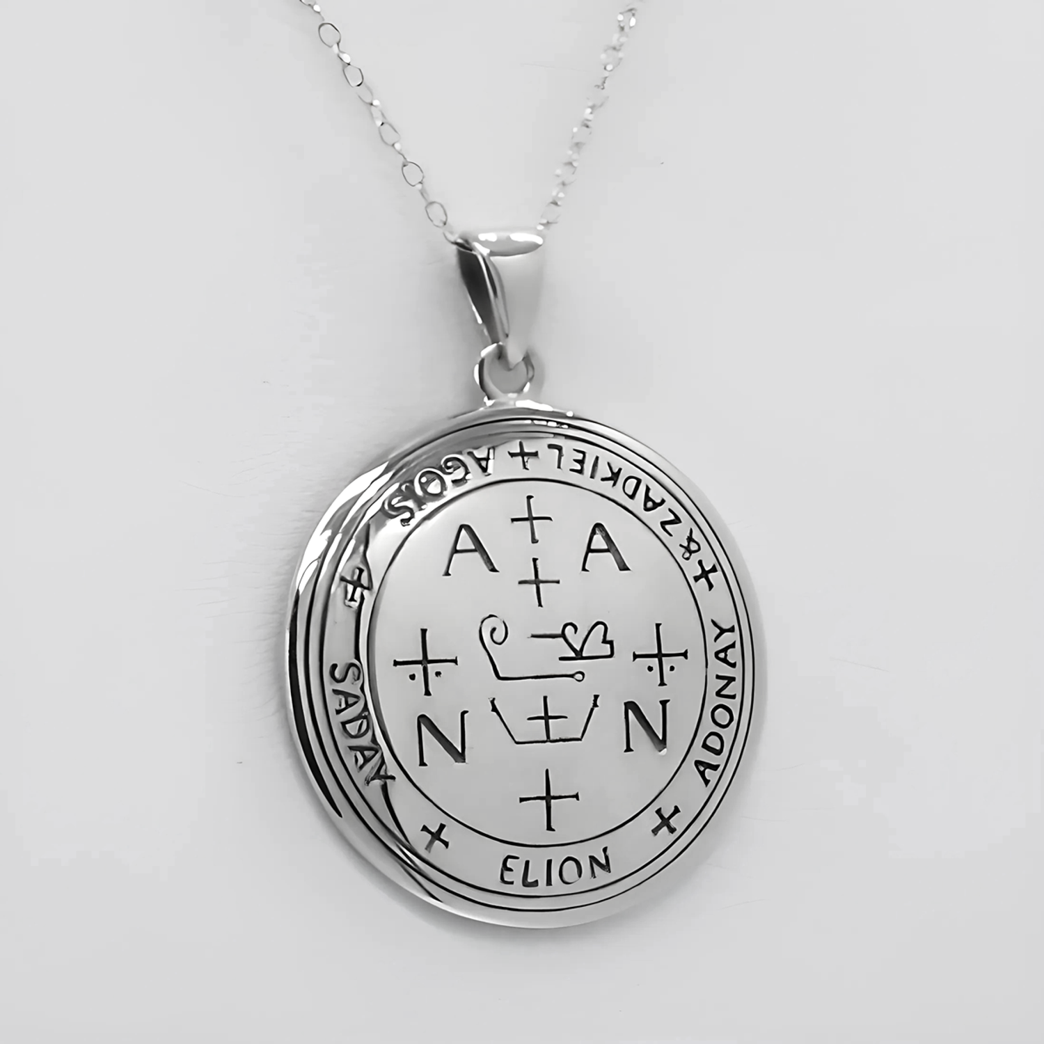 アクセサリー MM: Sigil of Archangel Zadkiel Talisman Zadkiel Pendant Sigil Necklace 1.25