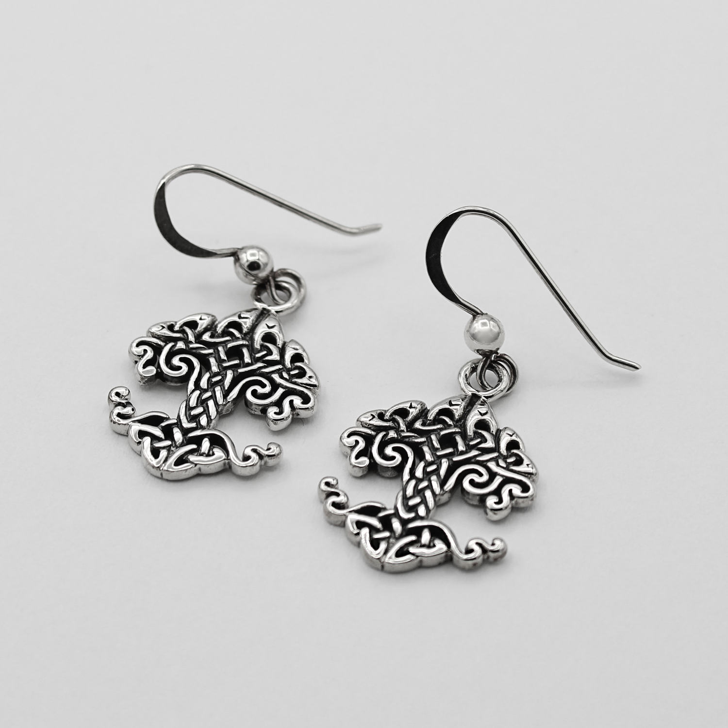 Celtic Tree of Life Earrings Spiritual Knot Sterling Silver Druid Pagan Wiccan Jewelry