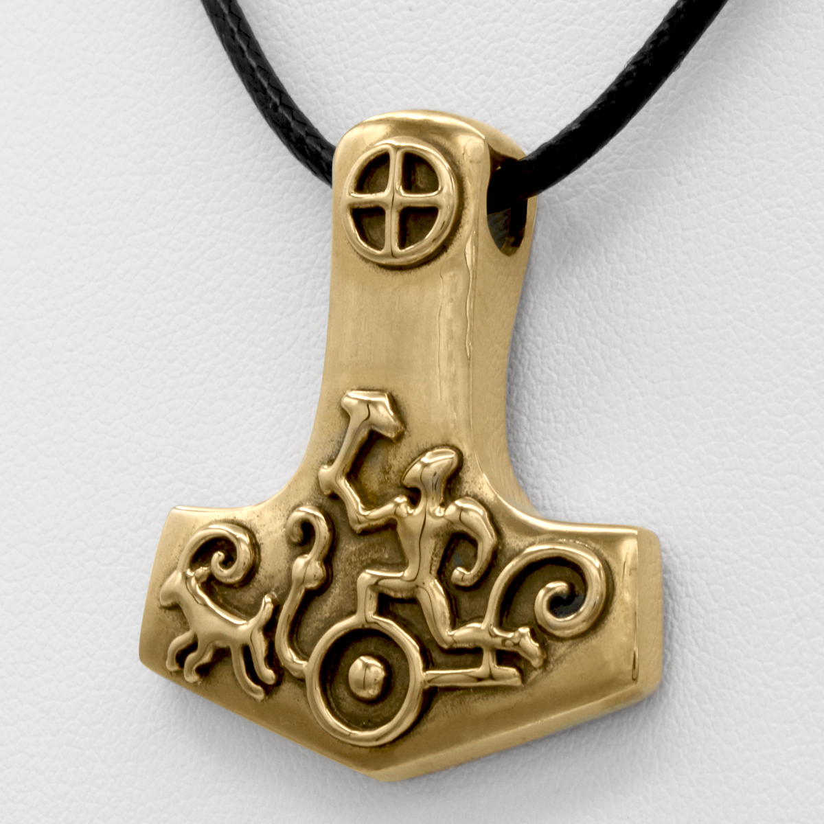Norse Pagan Necklace Viking Thors Hammer Bronze Pendant for Men