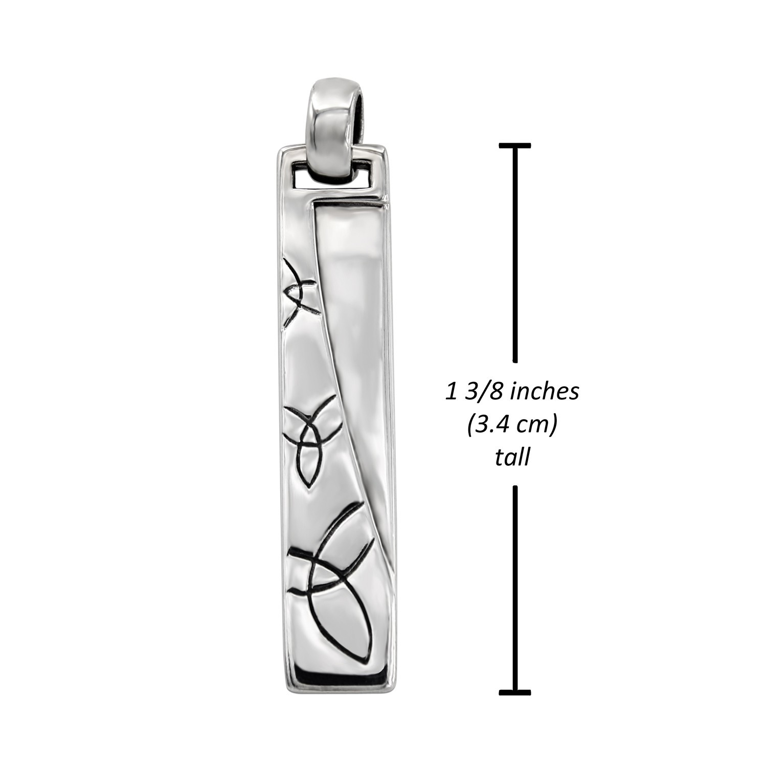 Modern Celtic Triquetra Pendant Crafted in Elegant Fine Sterling Silver