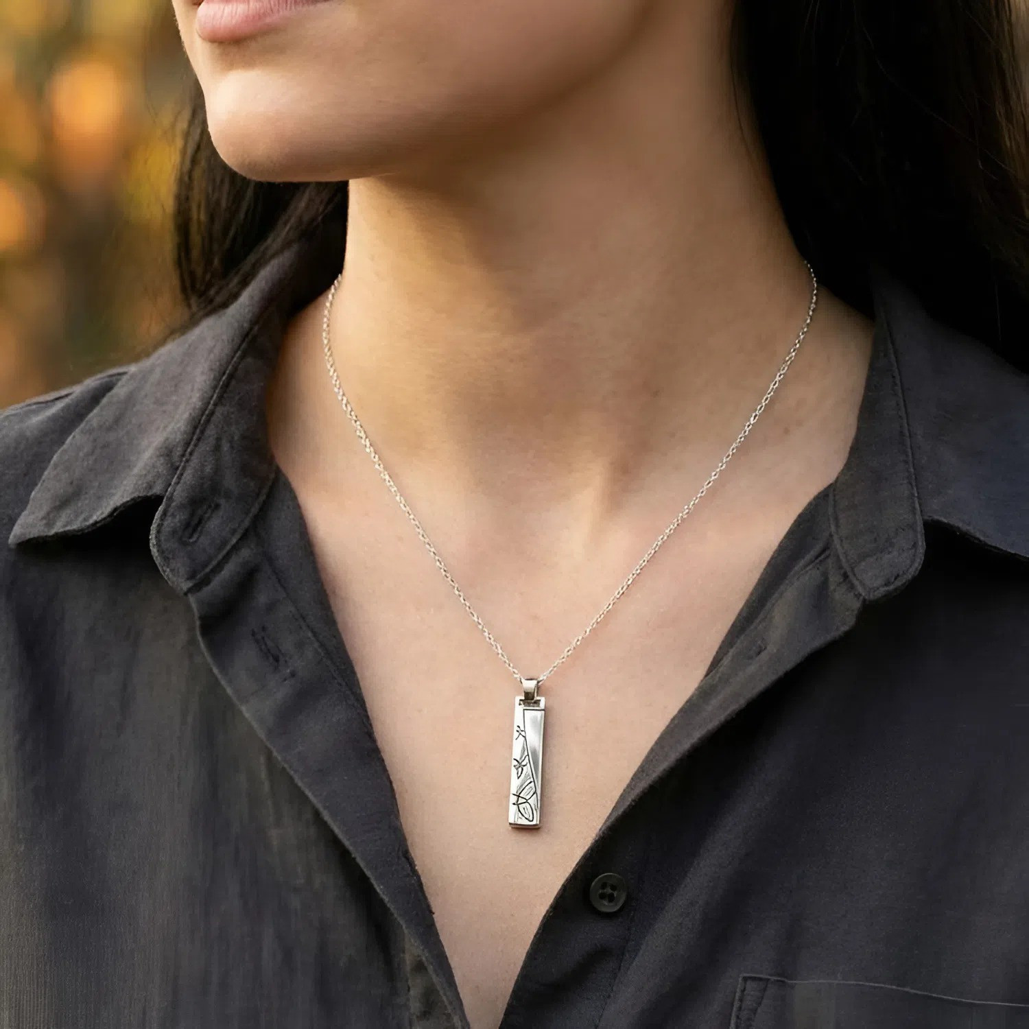 Triquetra Necklace Pendant in 925 Sterling Silver Modern Celtic Jewelry