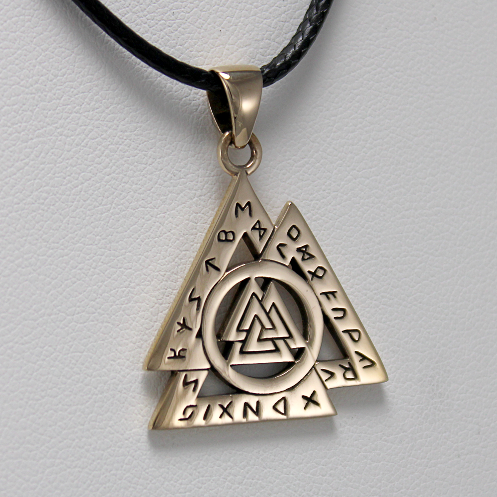 Bronze Norse Valknut Pendant Moonlight Mysteries Online