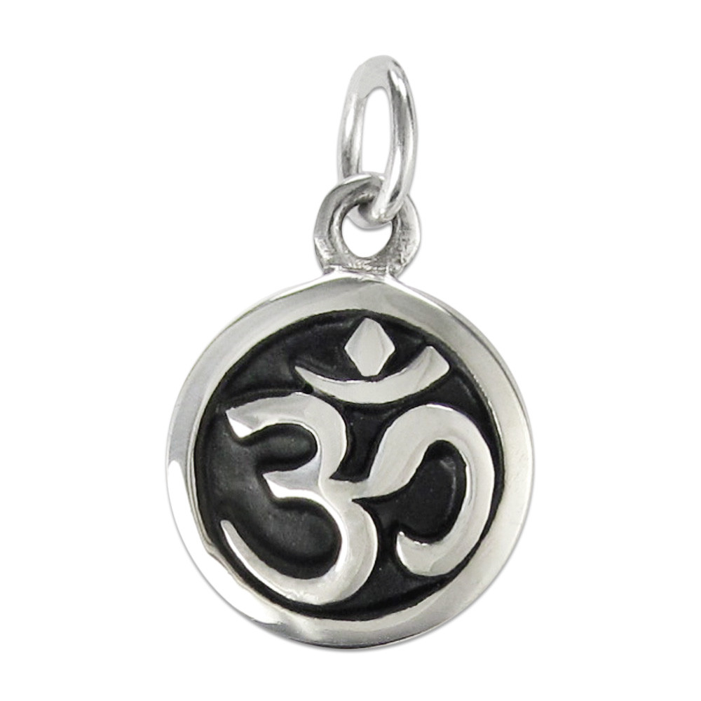 Sterling Silver Aum Symbol Charm Pendant
