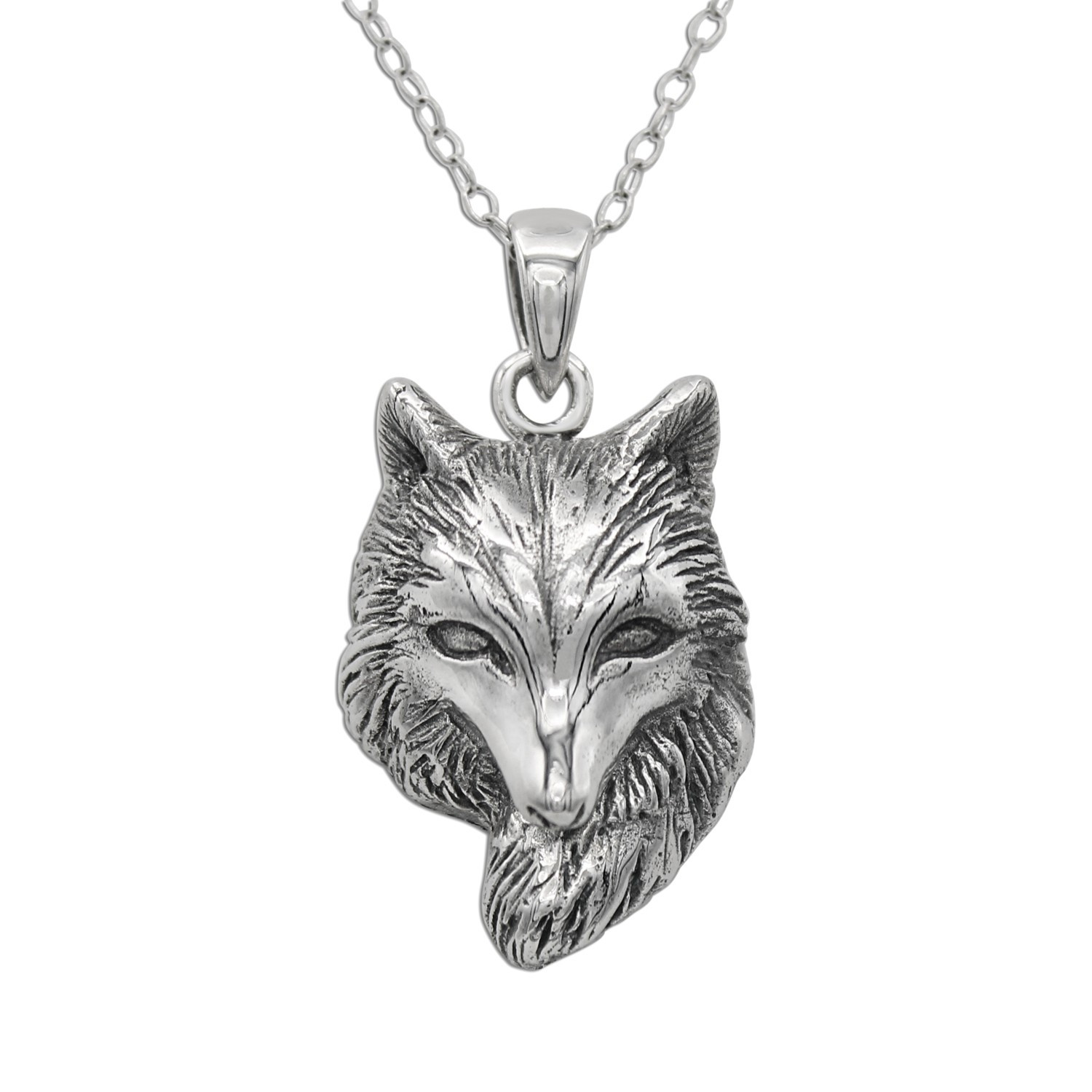 Fox Necklace Sterling Silver