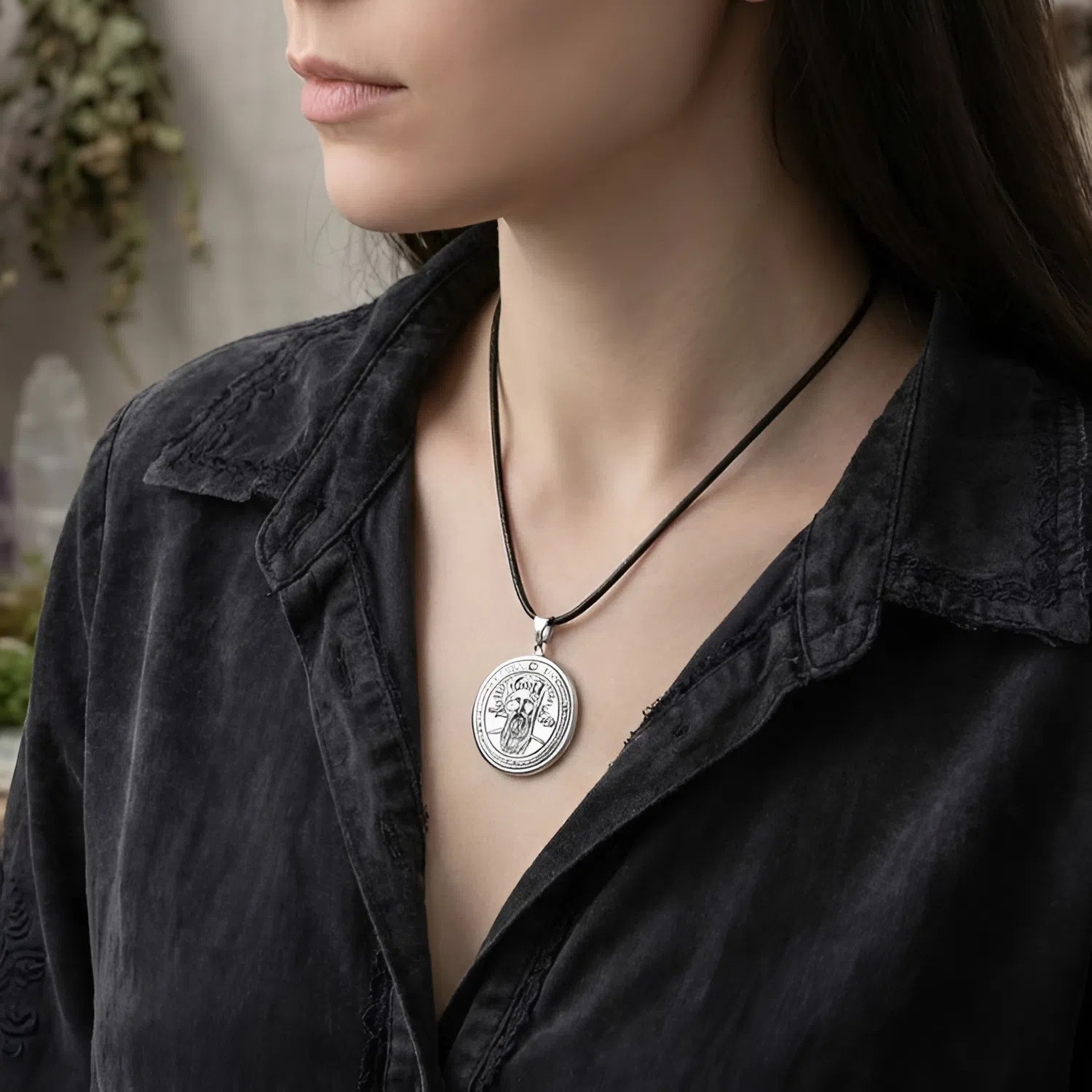 First Pentacle of the Sun Silver Medallion Pendant and Power Talisman