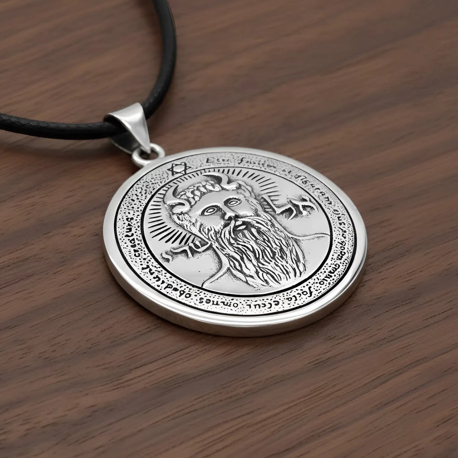 First Pentacle of the Sun Pendant Necklace in 925 Sterling Silver