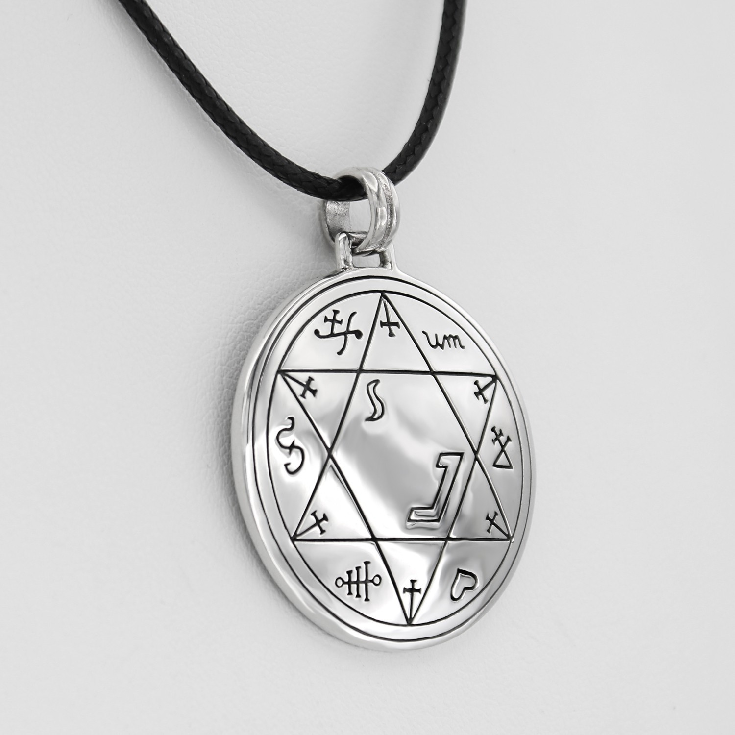 Talisman Necklace Featuring a Silver Success Medallion Jewelry Amulet