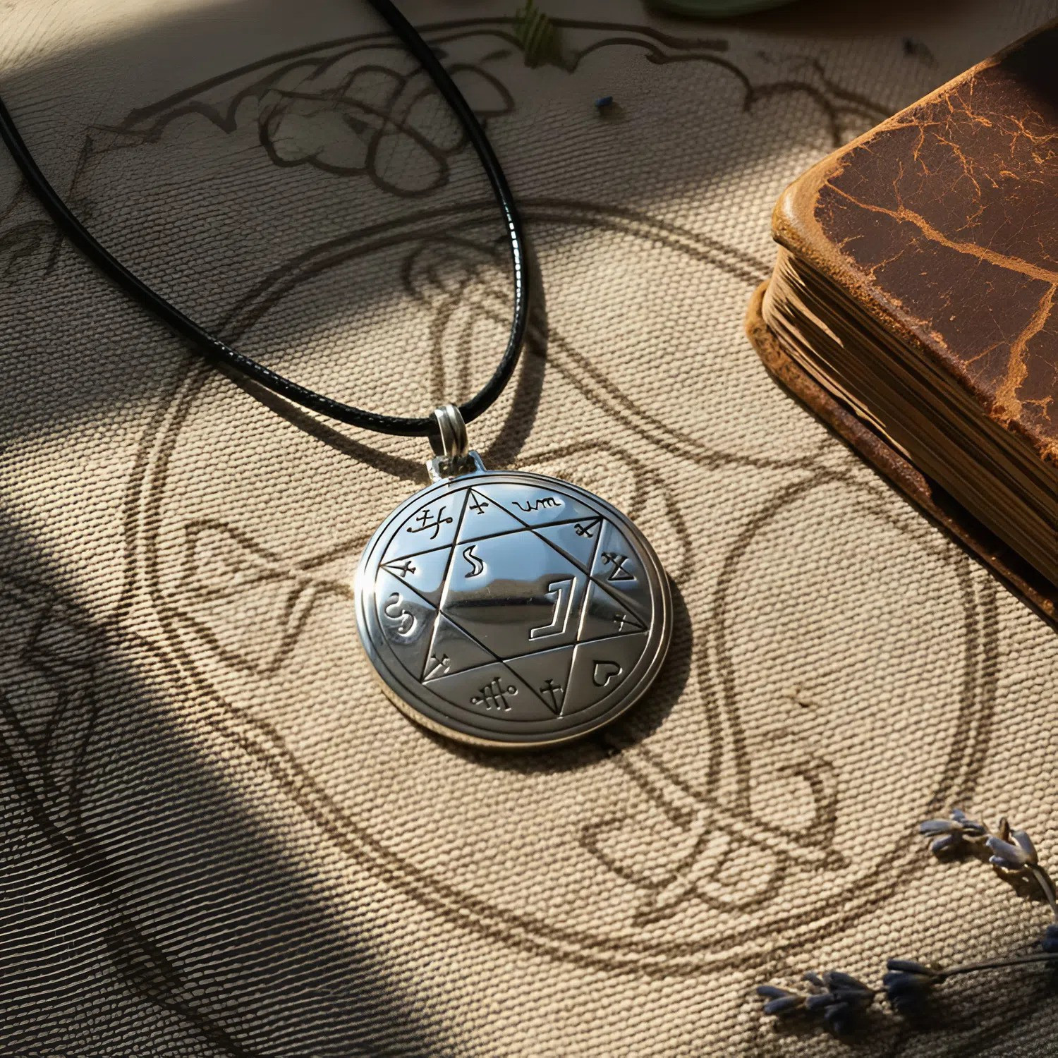 Success Talisman Pendant in 925 Sterling Silver Prosperity Medallion