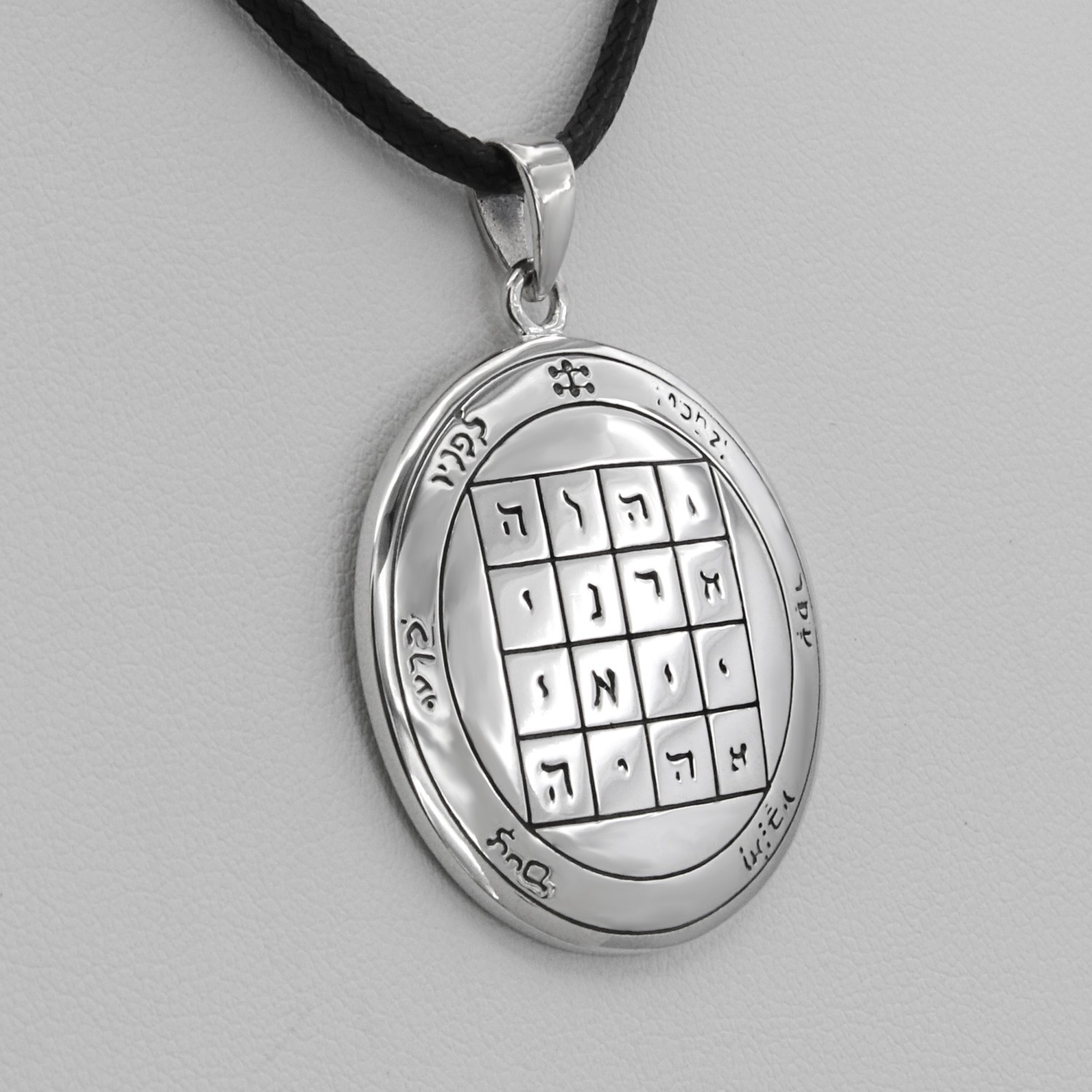 Saturn First Pentacle Necklace Featuring a Silver Sator Square Sigil