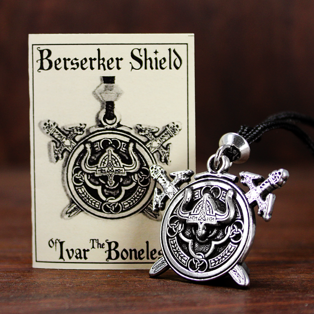 Viking Berserker Necklace Shield Pendant | Pagan Jewelry