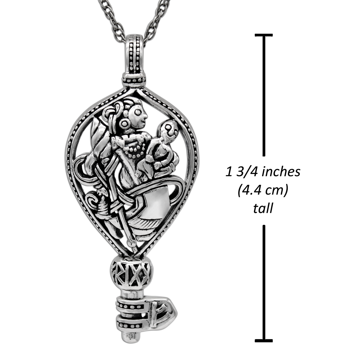 Frigga's Key | Norse Pagan Necklace | .925 Sterling Silver Goddess Jewelry