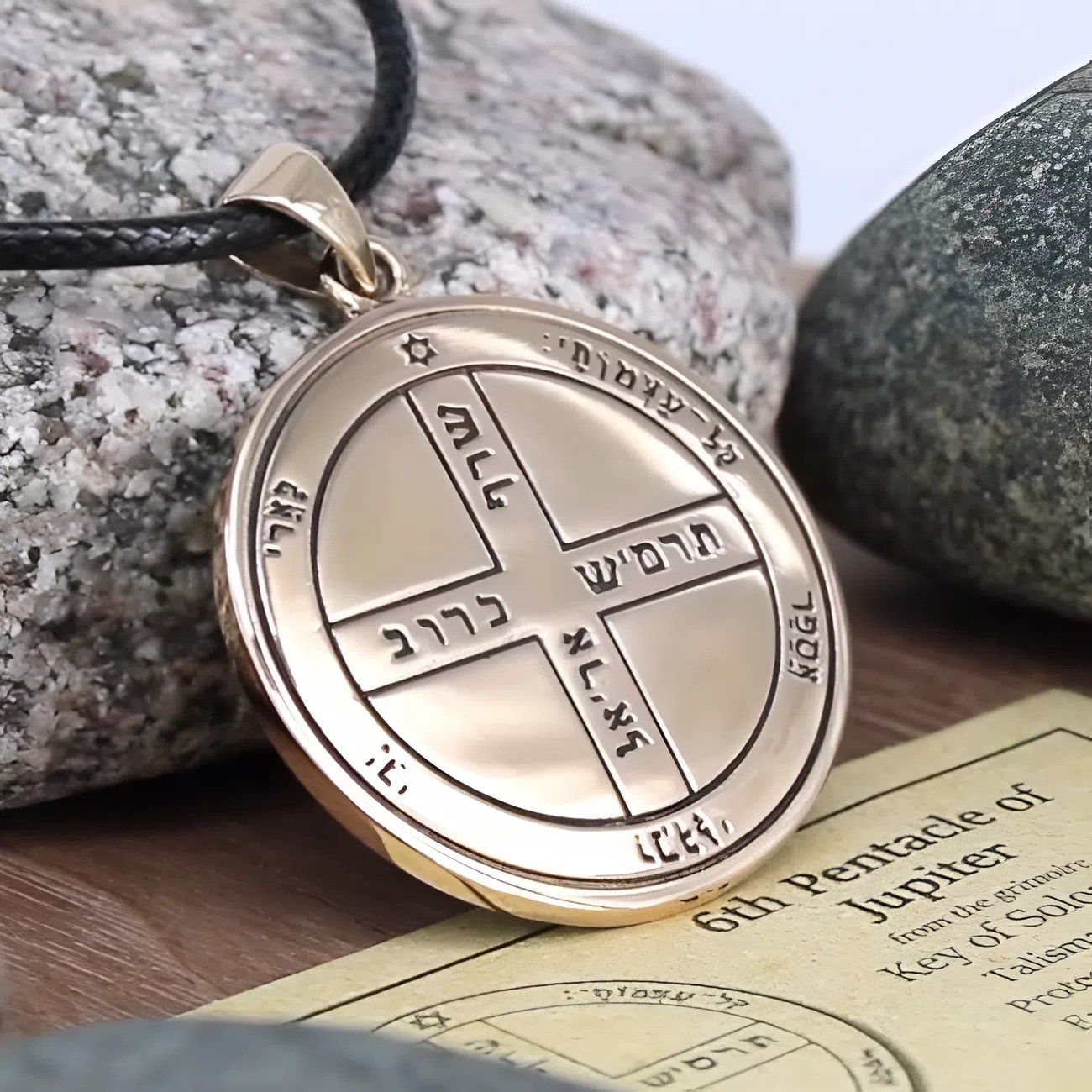 Sixth Pentacle of Jupiter Talisman for Protection - King Solomon Pendant - Pagan Jewelry