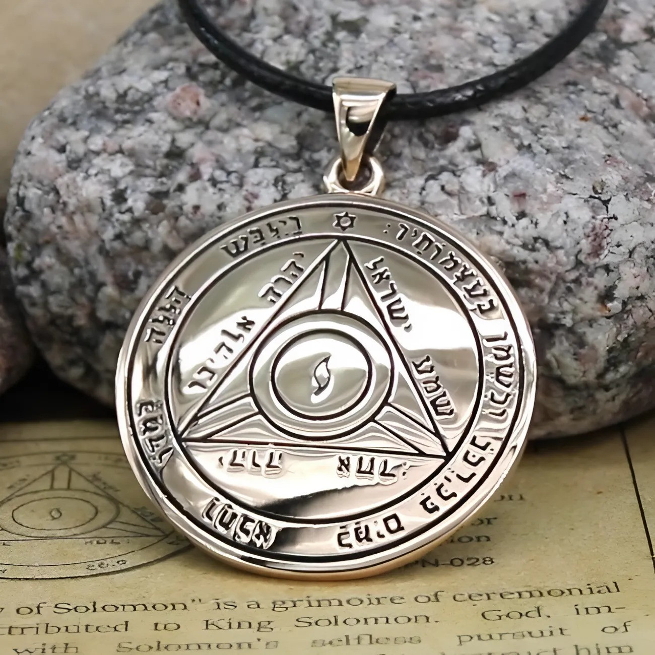 Sterling Silver Fourth Pentacle Of The Moon Talisman - Protection Amulet, 1.25" Diameter