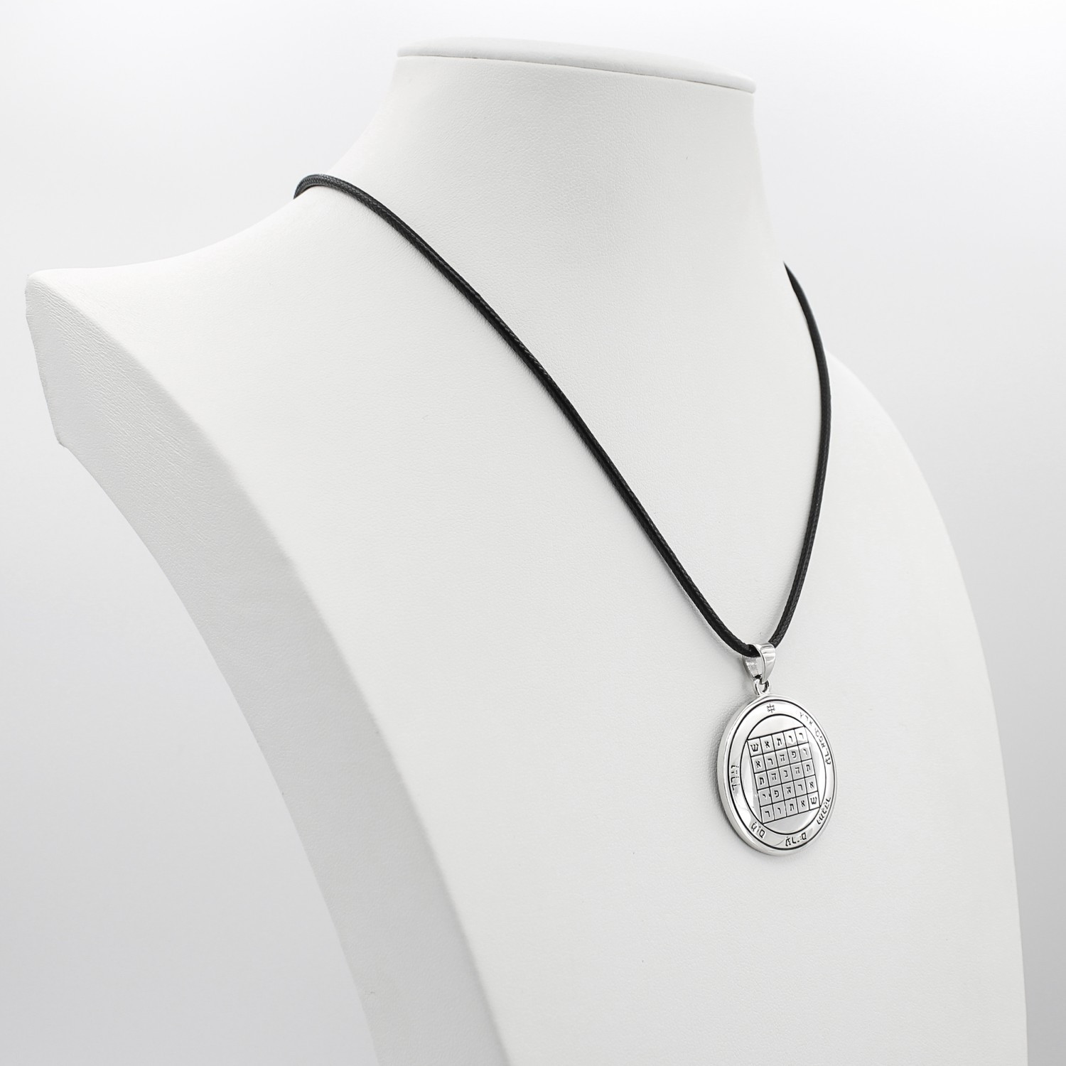 King Solomon Talisman Necklace Second Pentacle of Saturn Silver Medallion