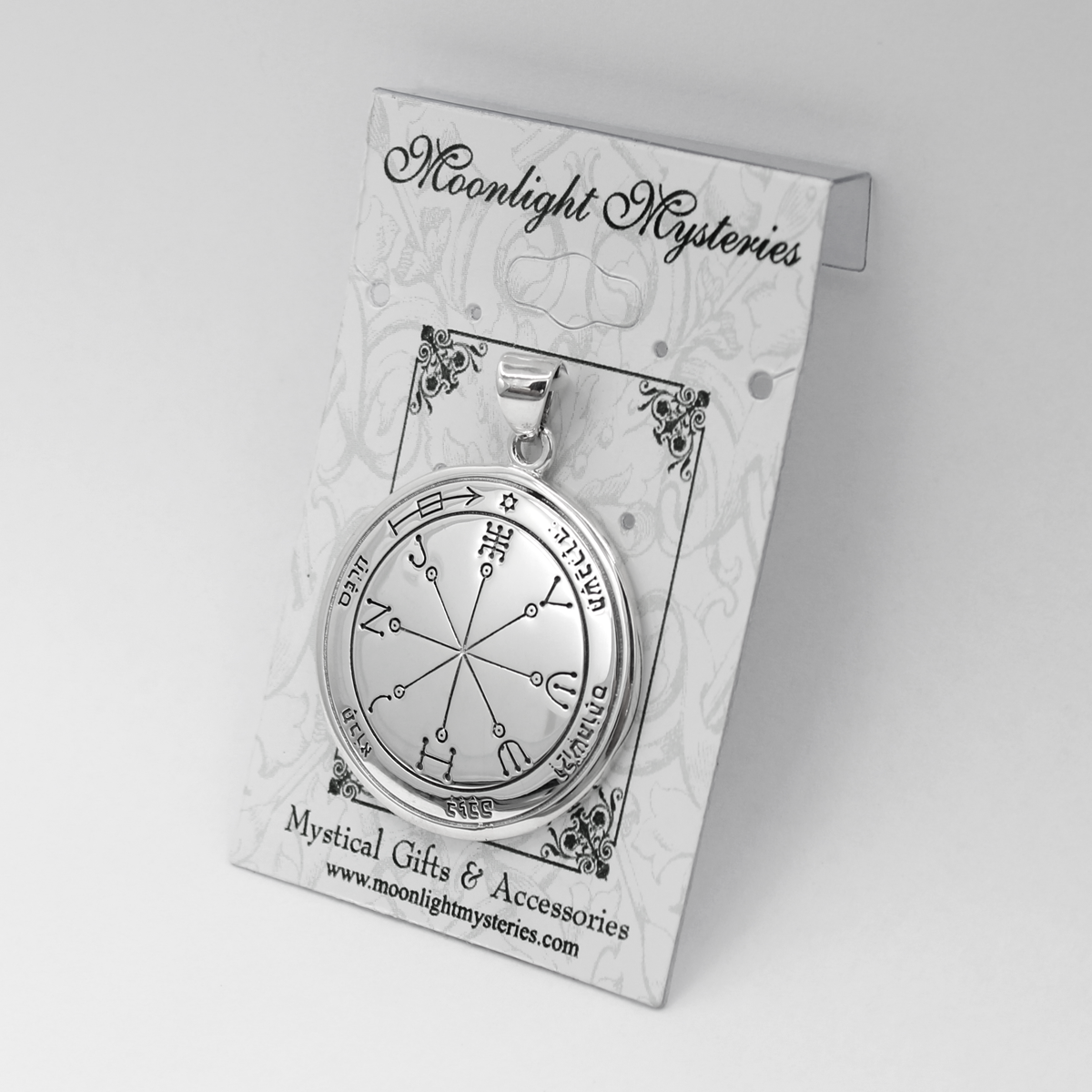 Shop Key of Solomon Talismans, Seal of Solomon Necklaces, Solomon's Seal Pendant, Pentacle of Solomon Jewelry, King Solomon's Sigils and Planetary Amulets. Buy Solomonic Seals, Occult, Esoteric, & Magical Symbolism Pendants at our Metaphysical Store: Wiccan, Witchcraft & Witch Shop & Supplies! For Sale Now; The Mystical Sterling Silver 6th Pentacle of Mars, a Ritual Talisman Necklace for Protection Spells, buy now!