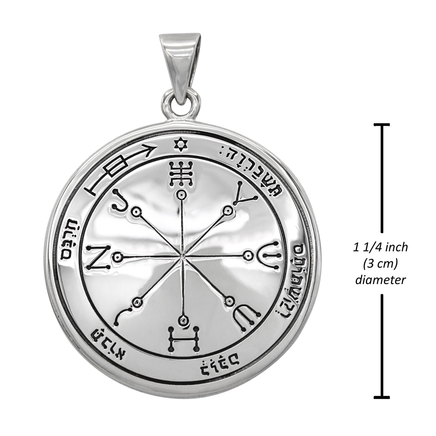 Key of Solomon Talisman Pendant Sixth Pentacle of Mars Silver Jewelry