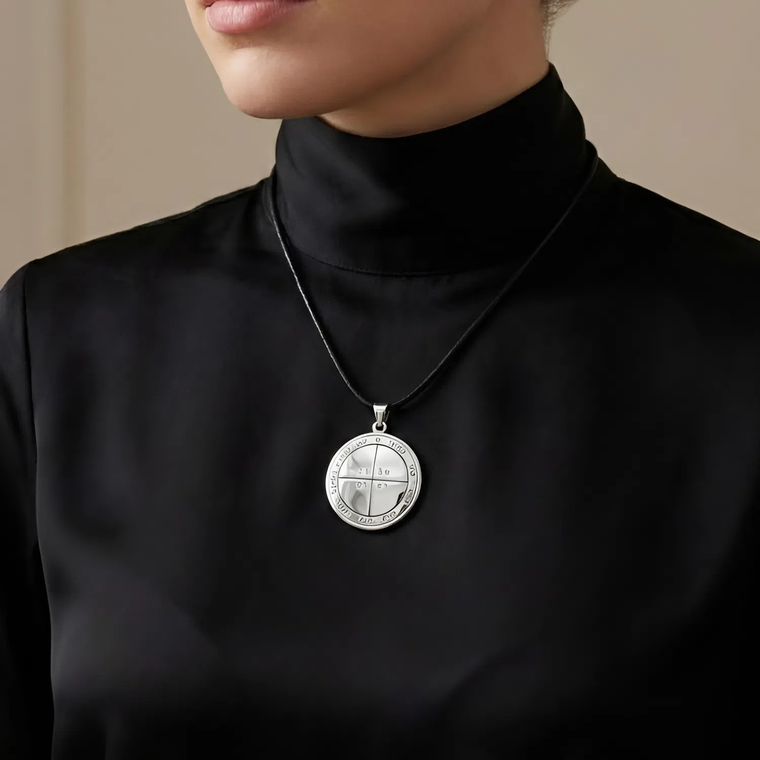 Fifth Pentacle of Mercury Opportunity Amulet Pendant in Polished Silver