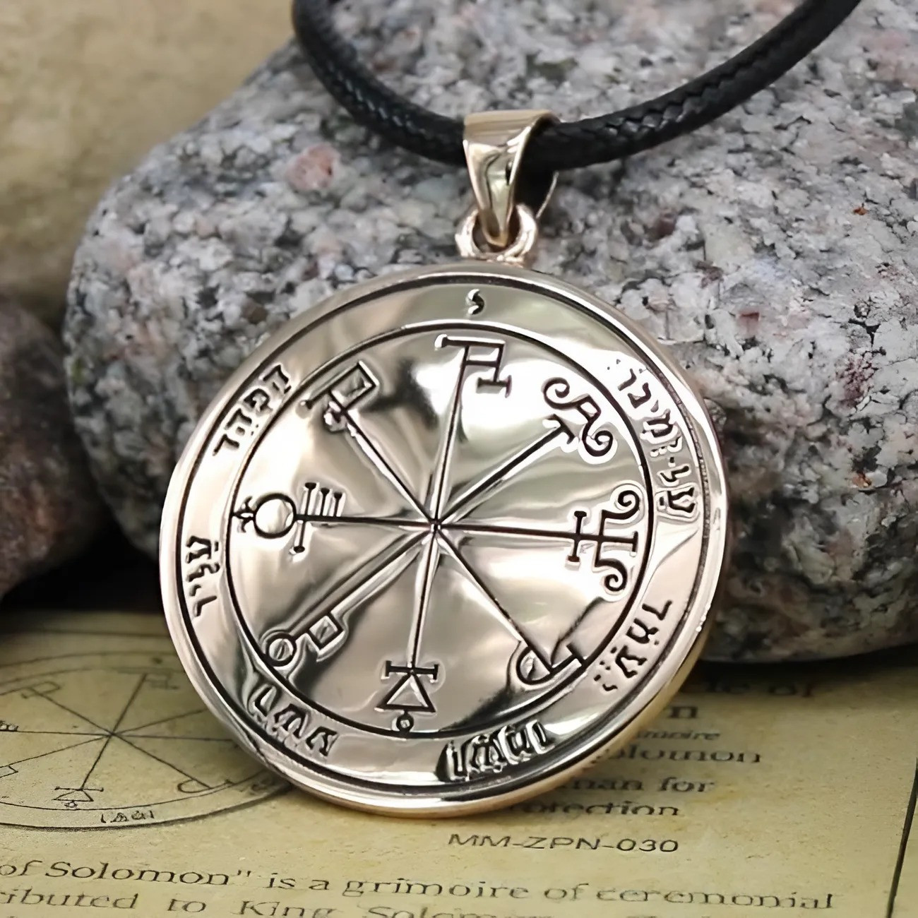 服/ファッション MM:First Pentacle of Saturn for Protec.. Key of Solomon Talisman for Power | 1st Pentacle of Saturn