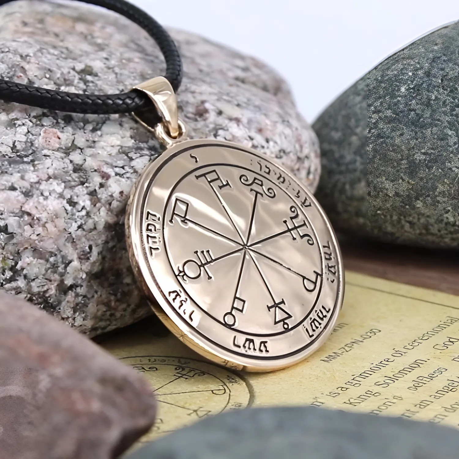 Key of Solomon Sixth Pentacle of Saturn Talisman for Protection - Mystical Occult Jewelry