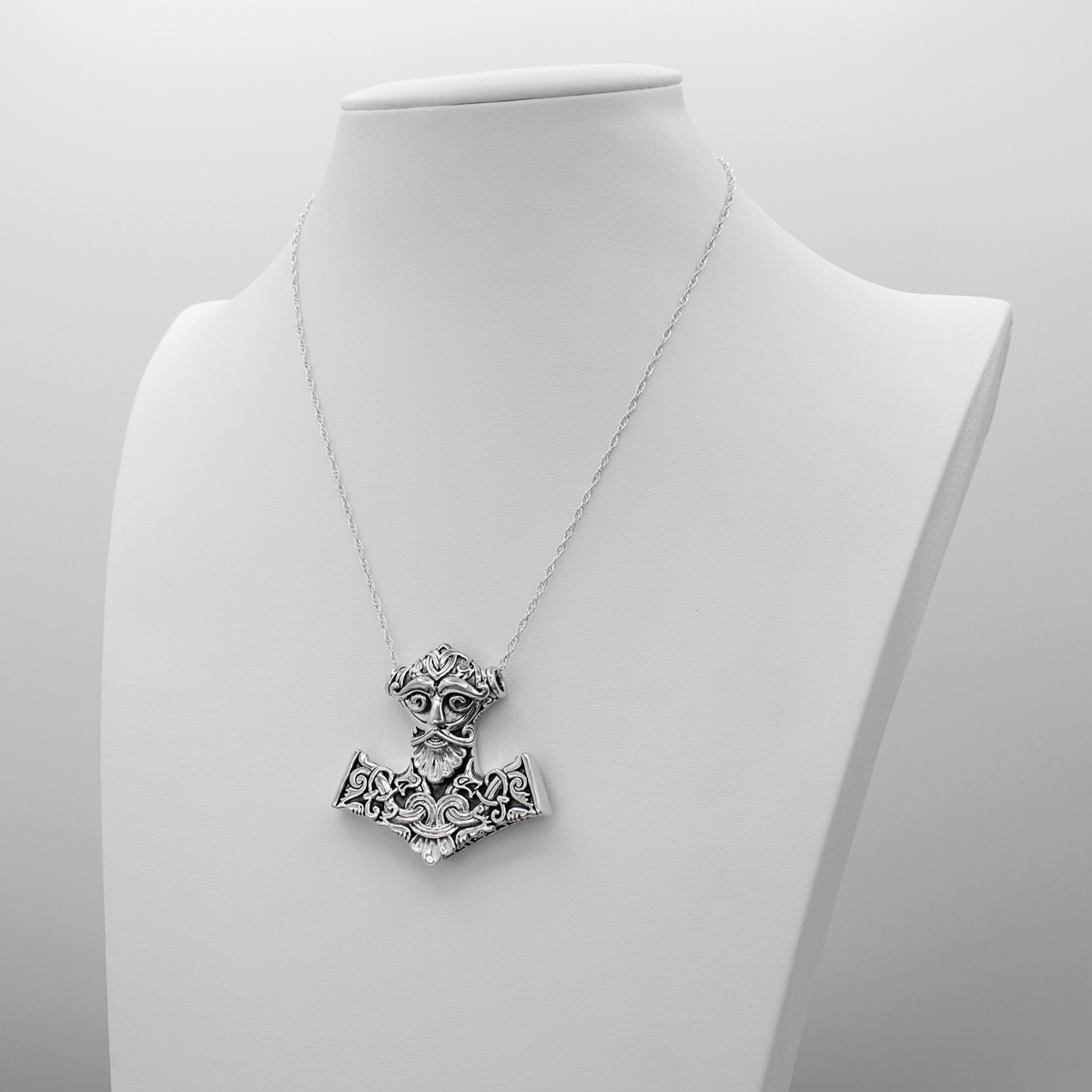 Sterling Silver Thor Hammer | Norse Pagan jewelry | Viking Necklace