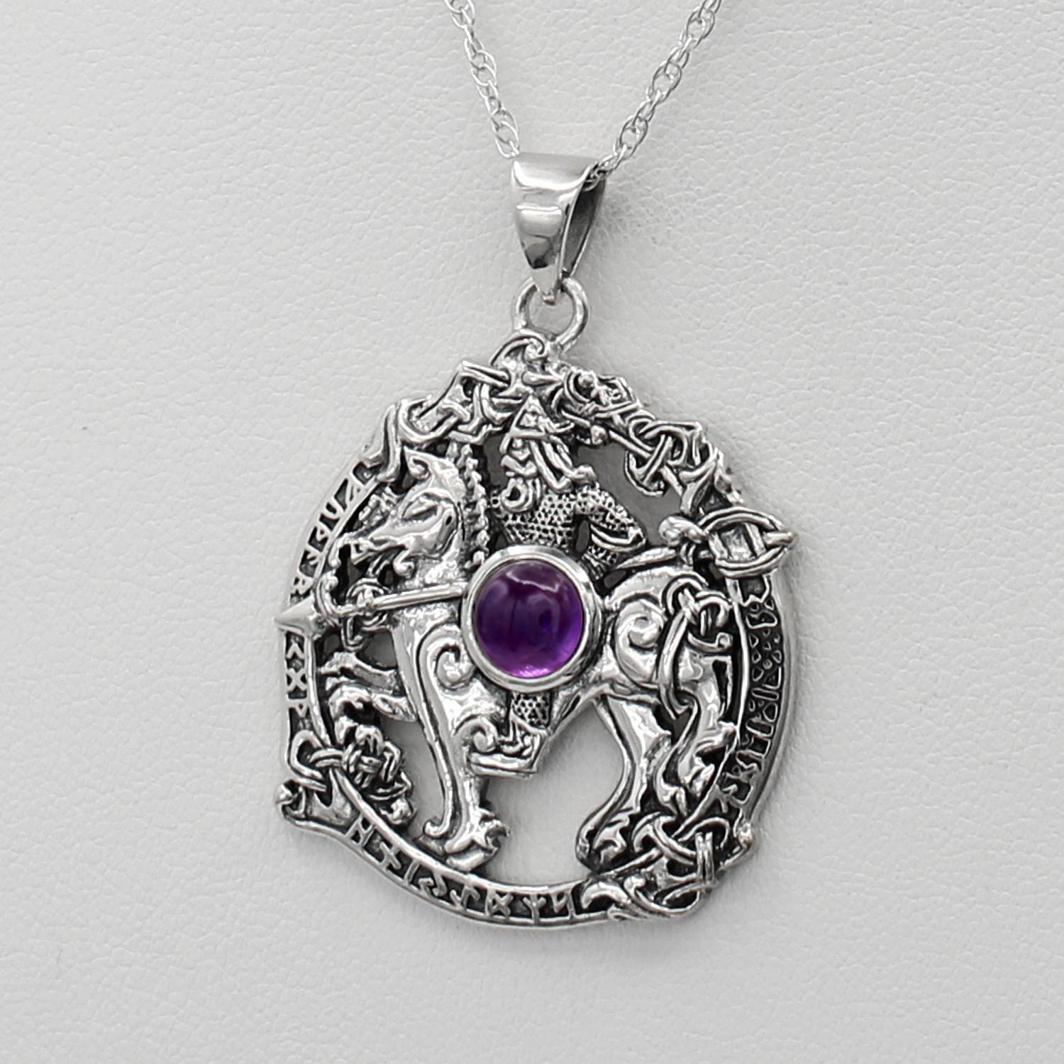 Sterling Silver Odin Sleipnir Necklace | Norse Pagan Necklace | Pagan Jewelry | Norse Wicca Pendant | Heathen Adornment