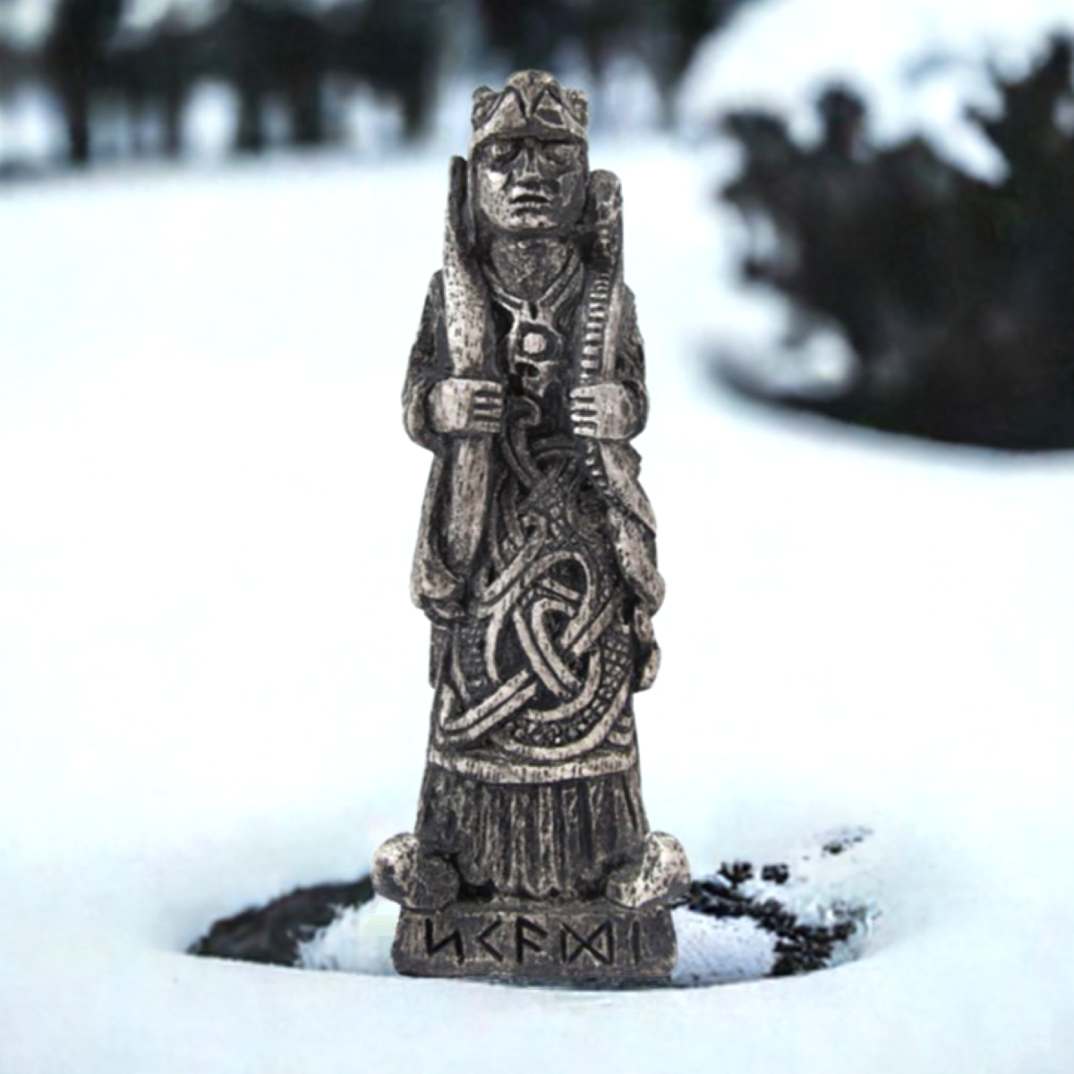 Skadi Figurine - Norse Goddess of Winter Statue | Yule Gift for Norse Pagans and Wiccans