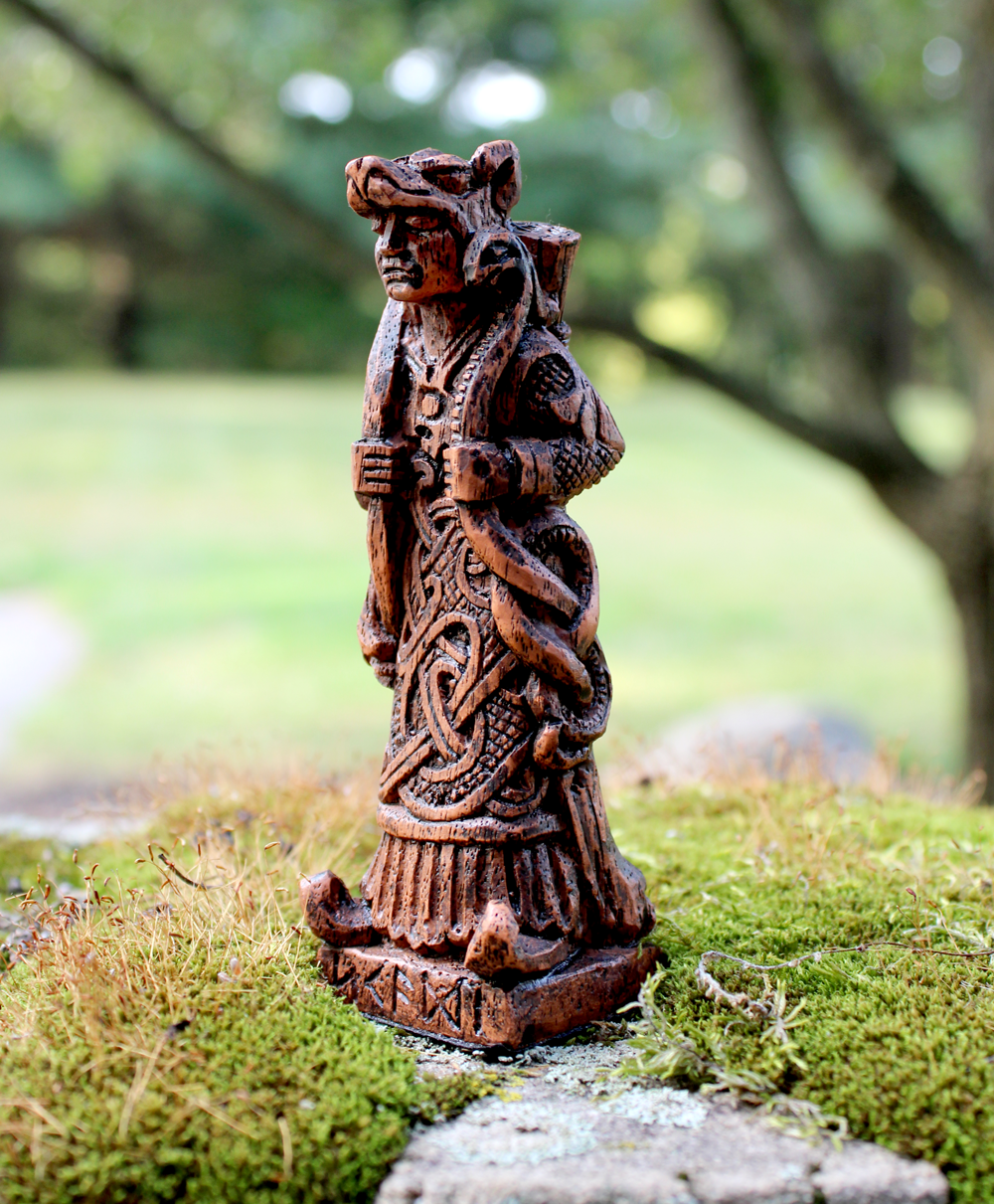 Skadi Figurine - Norse Goddess of Winter Statue | Yule Gift for Norse Pagans and Wiccans