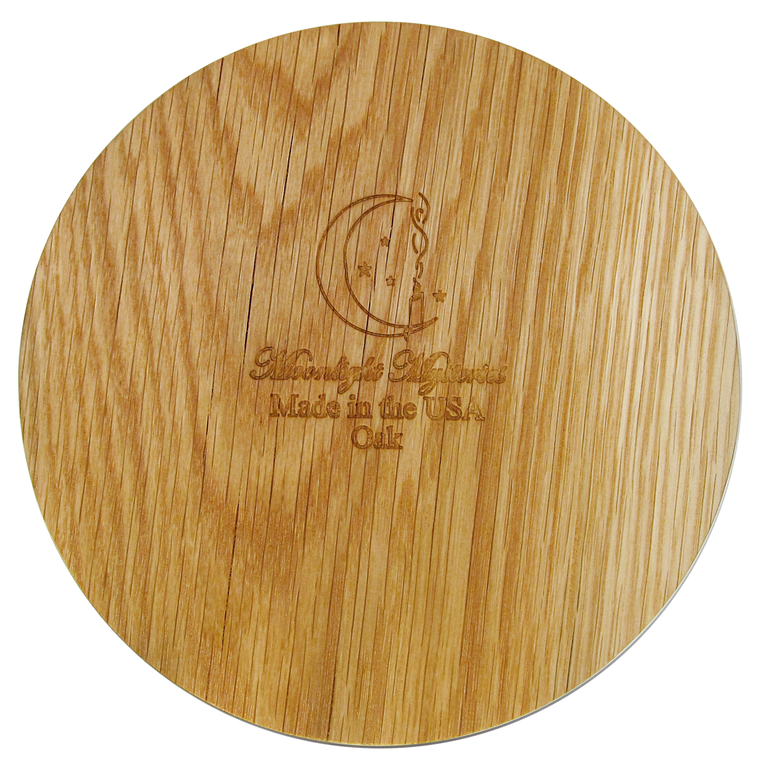 Solid Wood Oak Wiccan Pentacle Paten - Finished